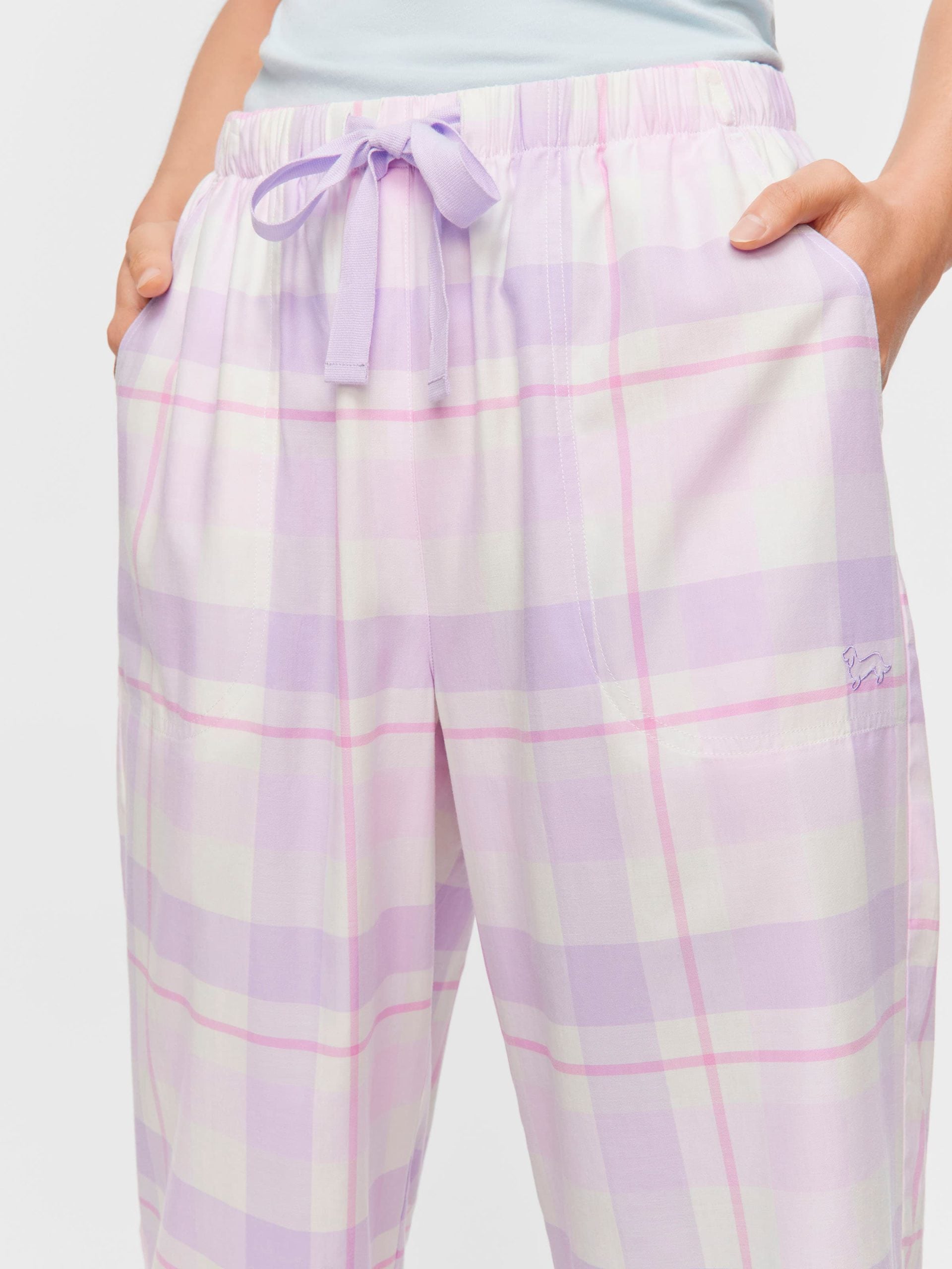 Lilac Check 3/4 Pj Pant multi