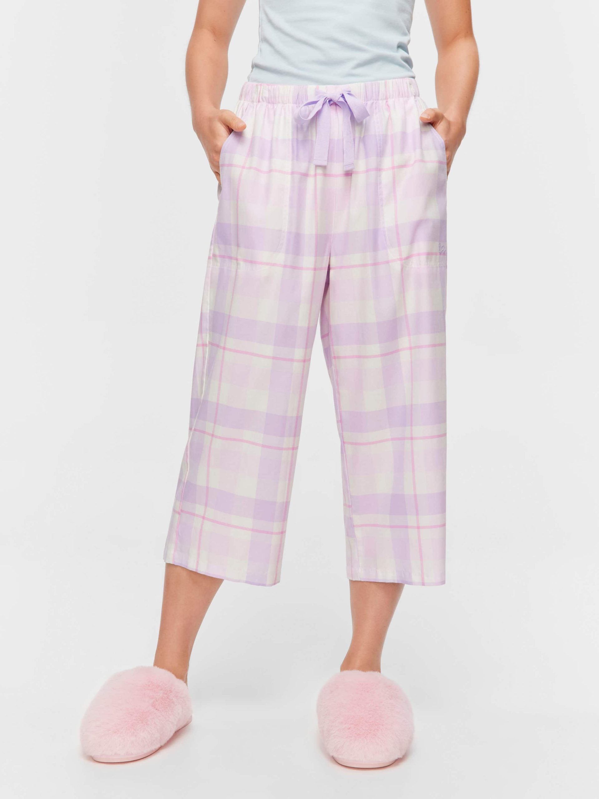 Lilac Check 3/4 Pj Pant multi