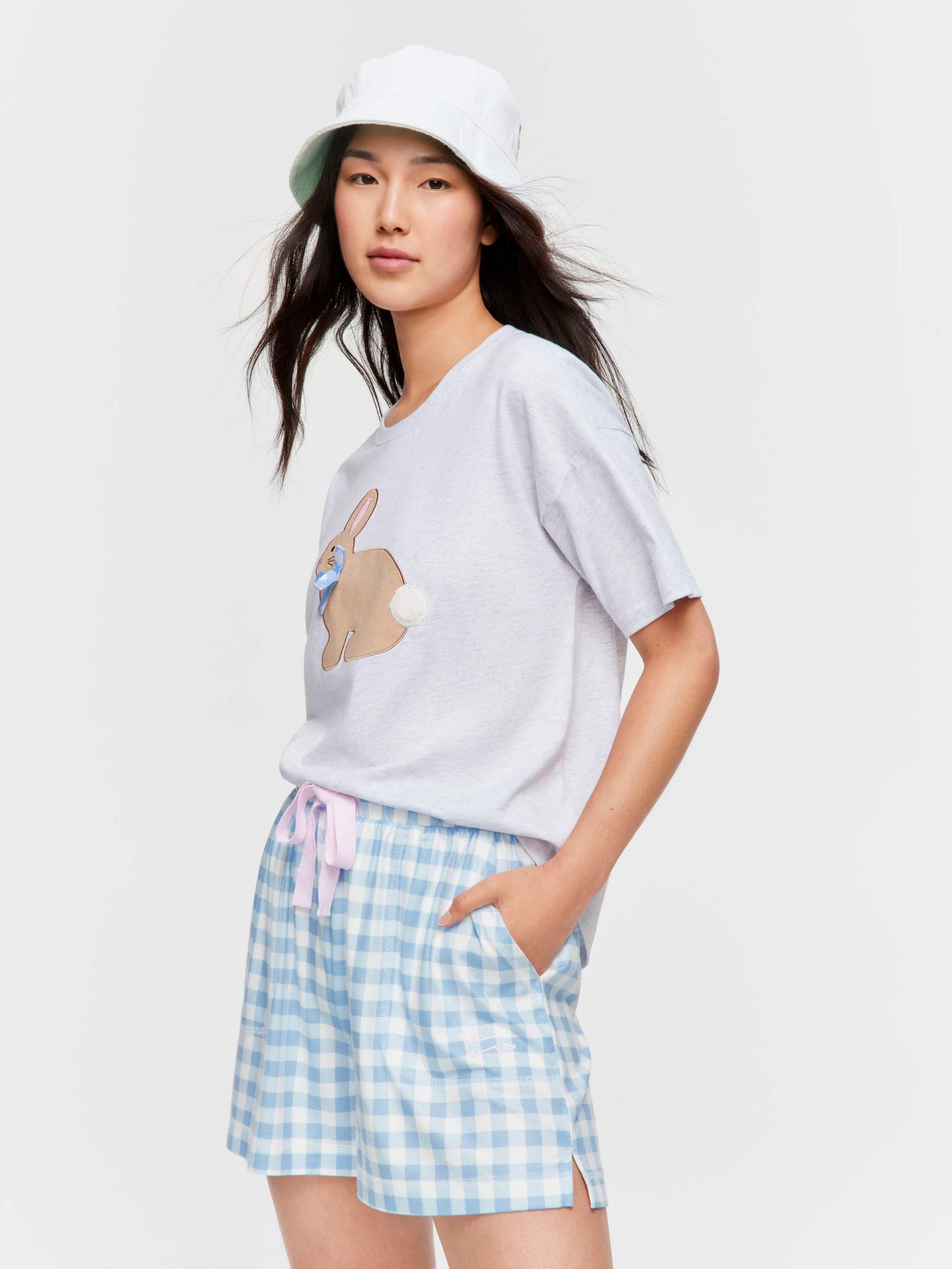 Gingham Plush Long Short multi