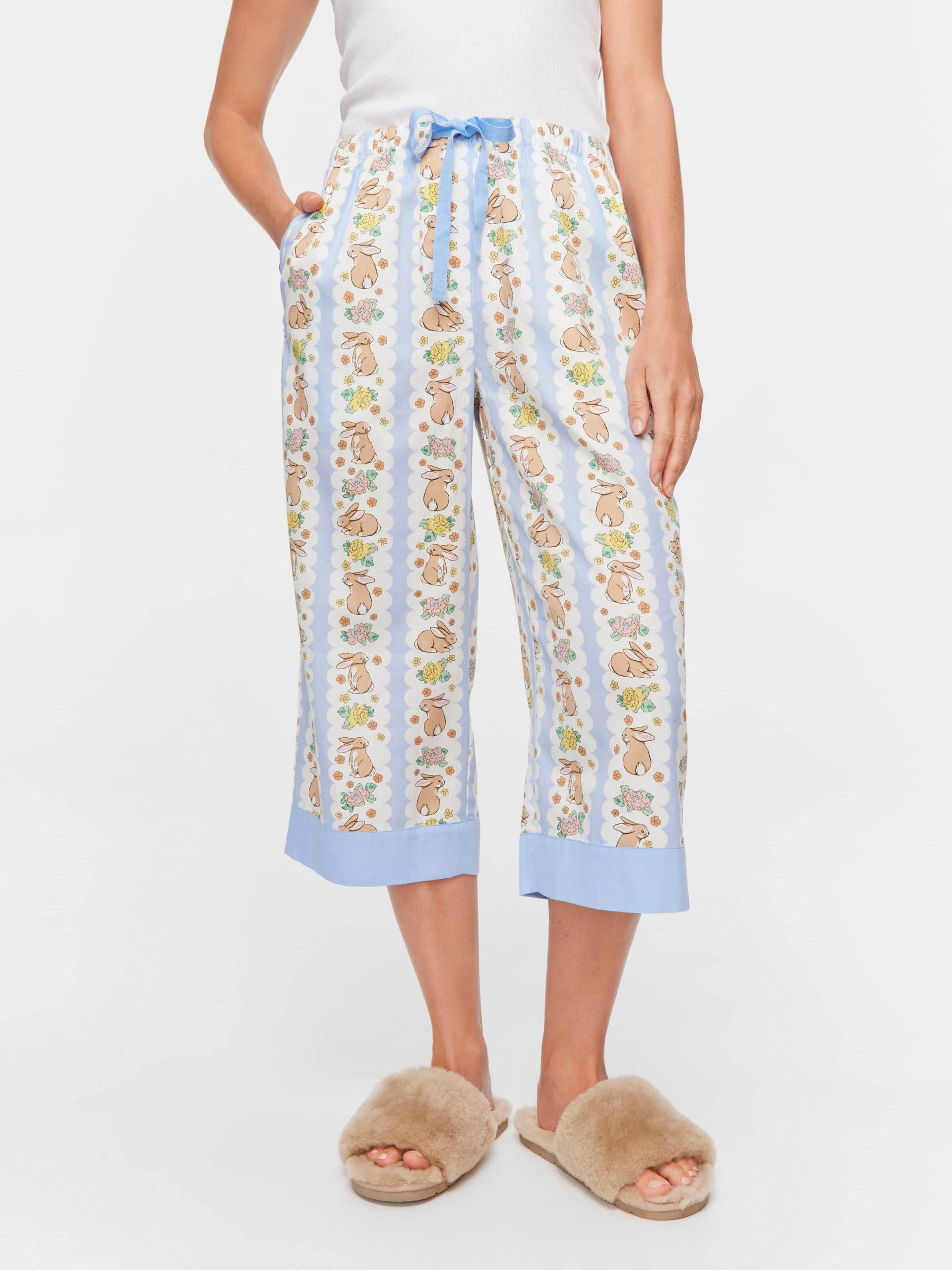 Lilac Bunny 3/4 Pj Pant multi
