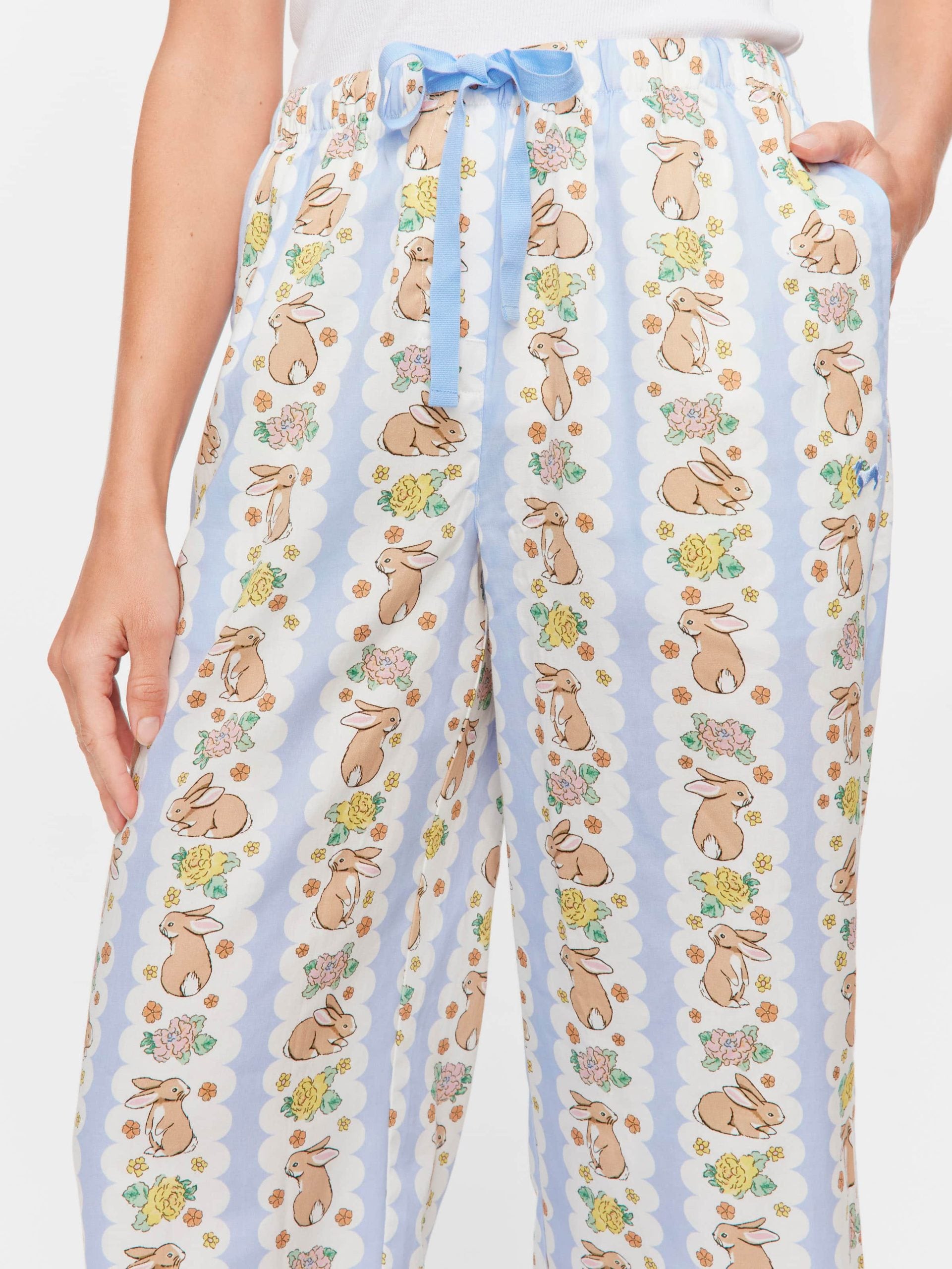 Lilac Bunny 3/4 Pj Pant multi