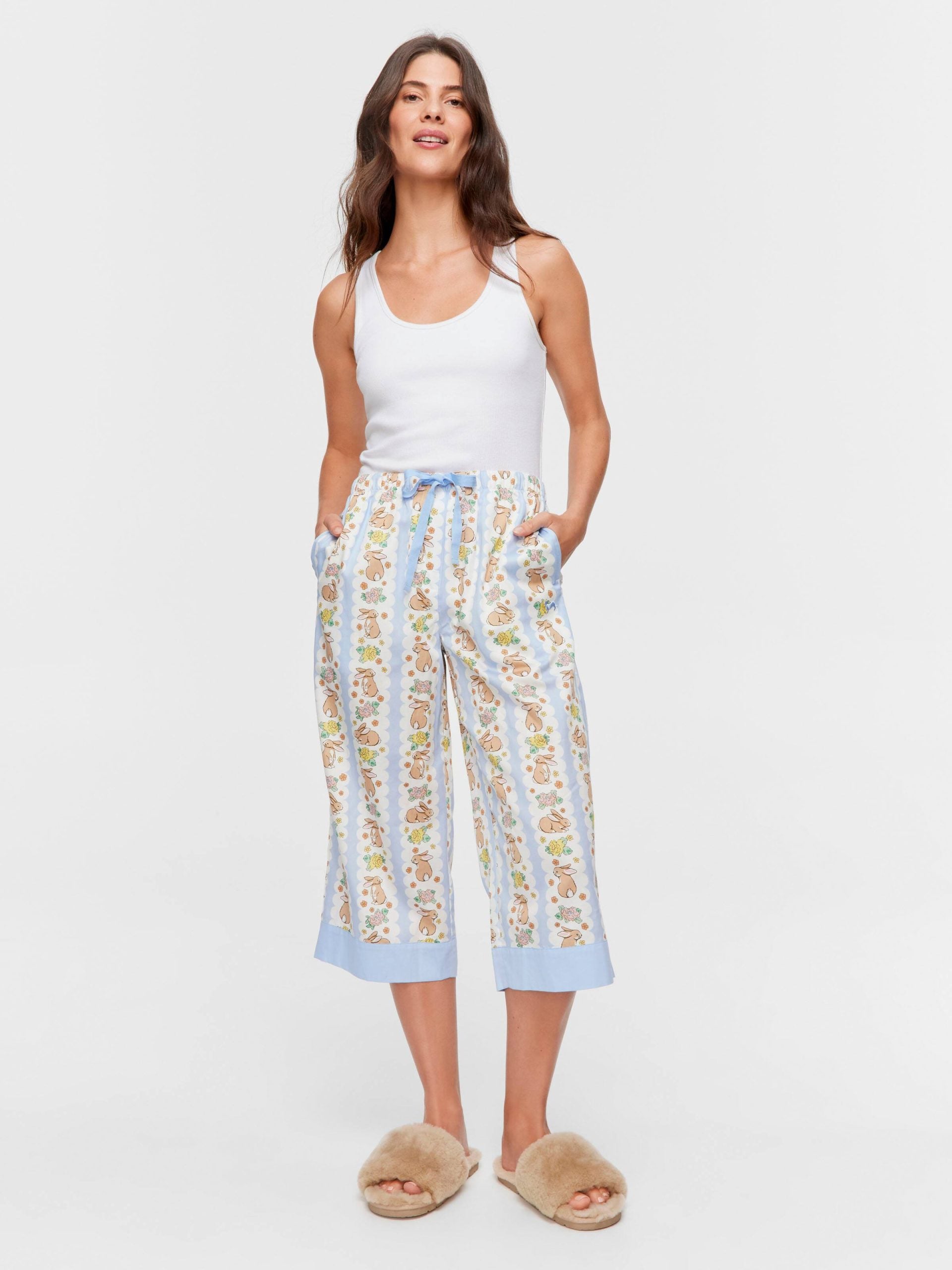 Lilac Bunny 3/4 Pj Pant multi