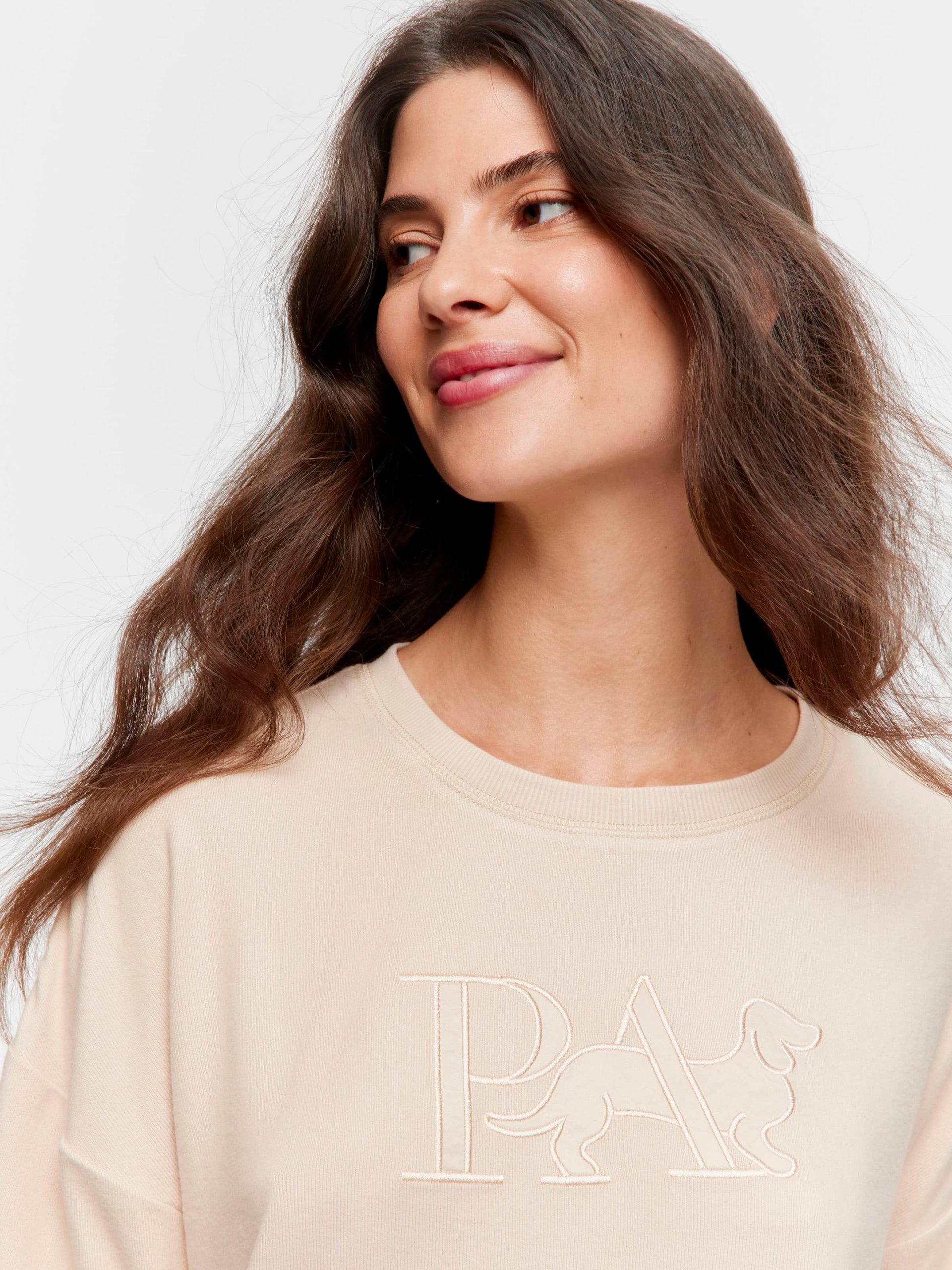 Caramel Plush P.A. Logo Oversized Tee caramel