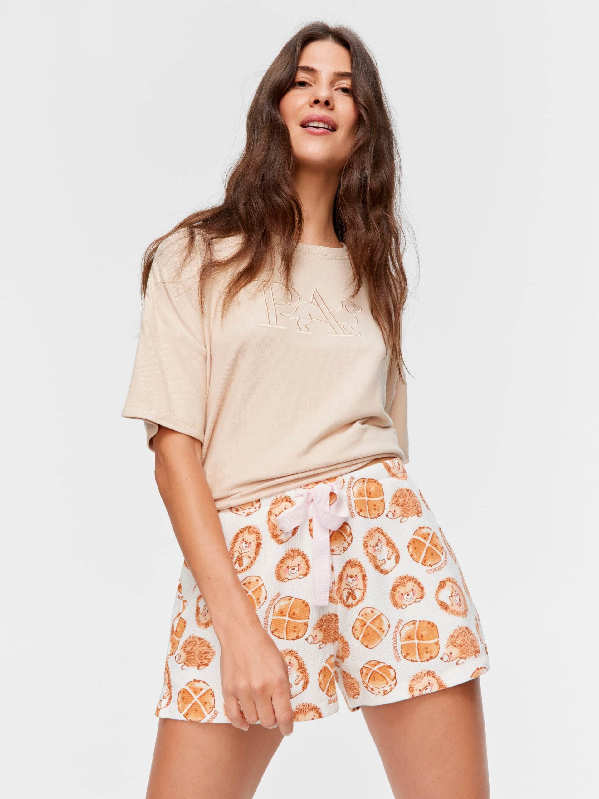 Cute Buns Waffle Mini Short multi