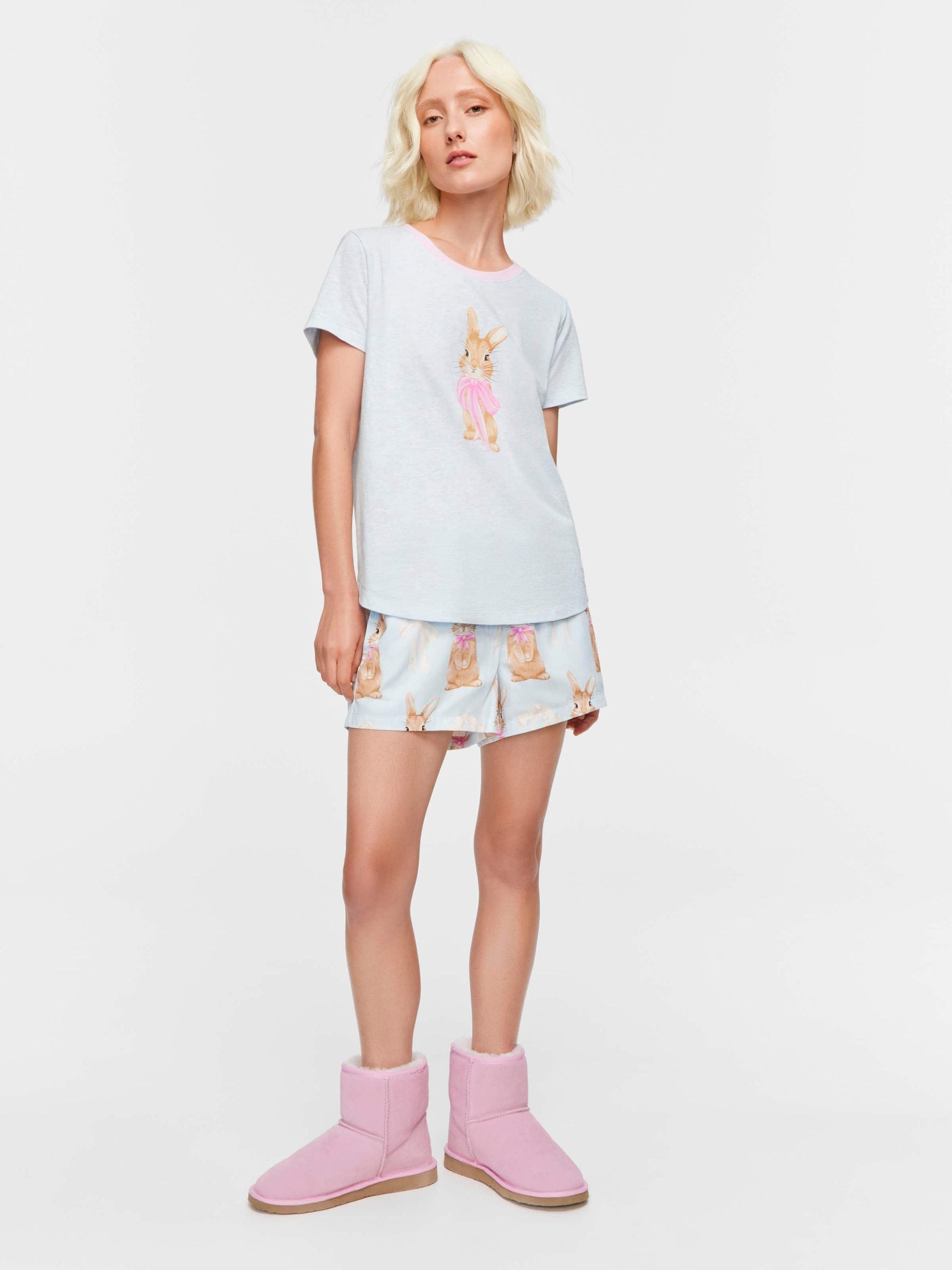 Bow Bunny Tee paleblue