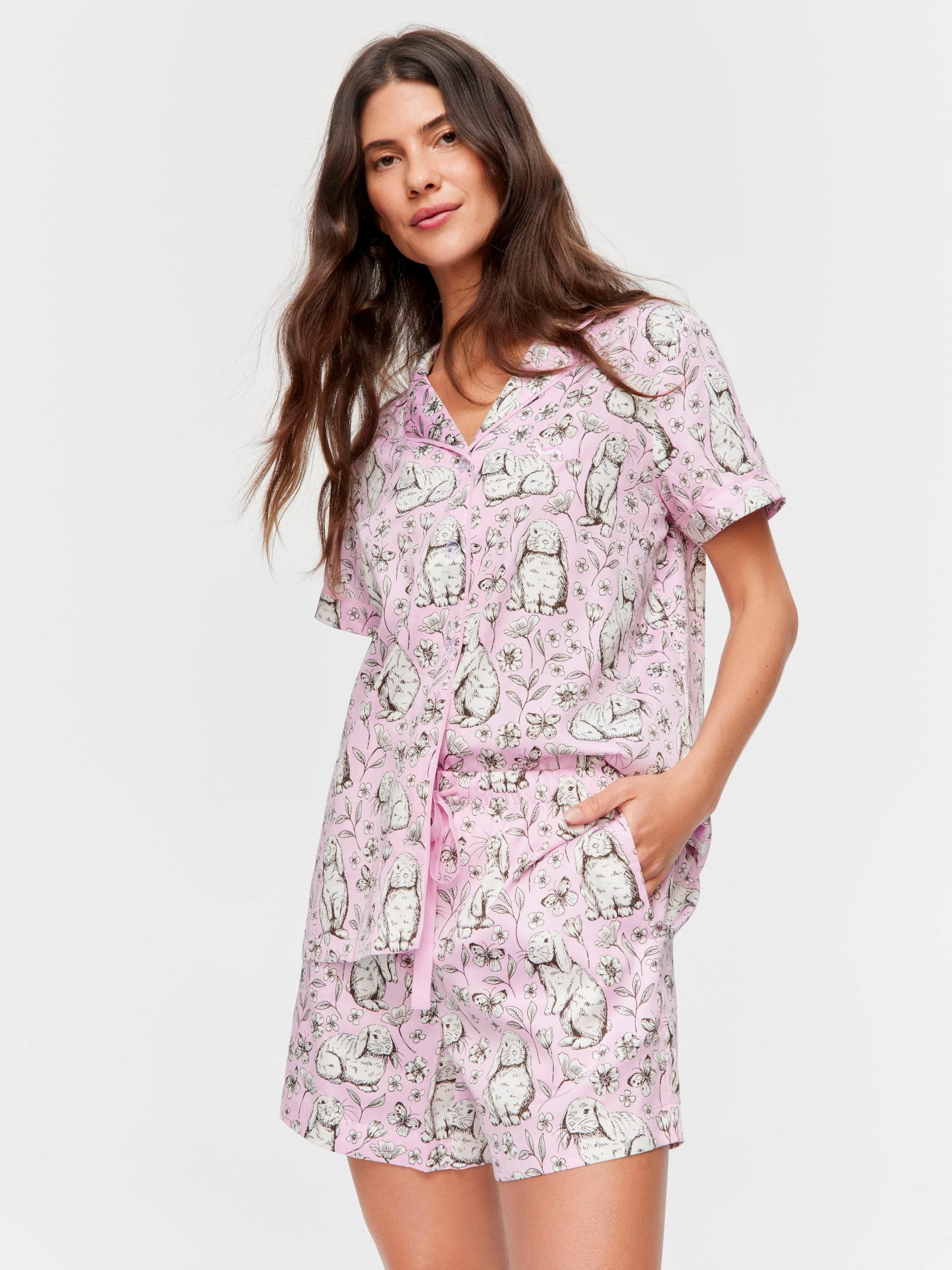 Toile Bunny Shortie Pj Set multi