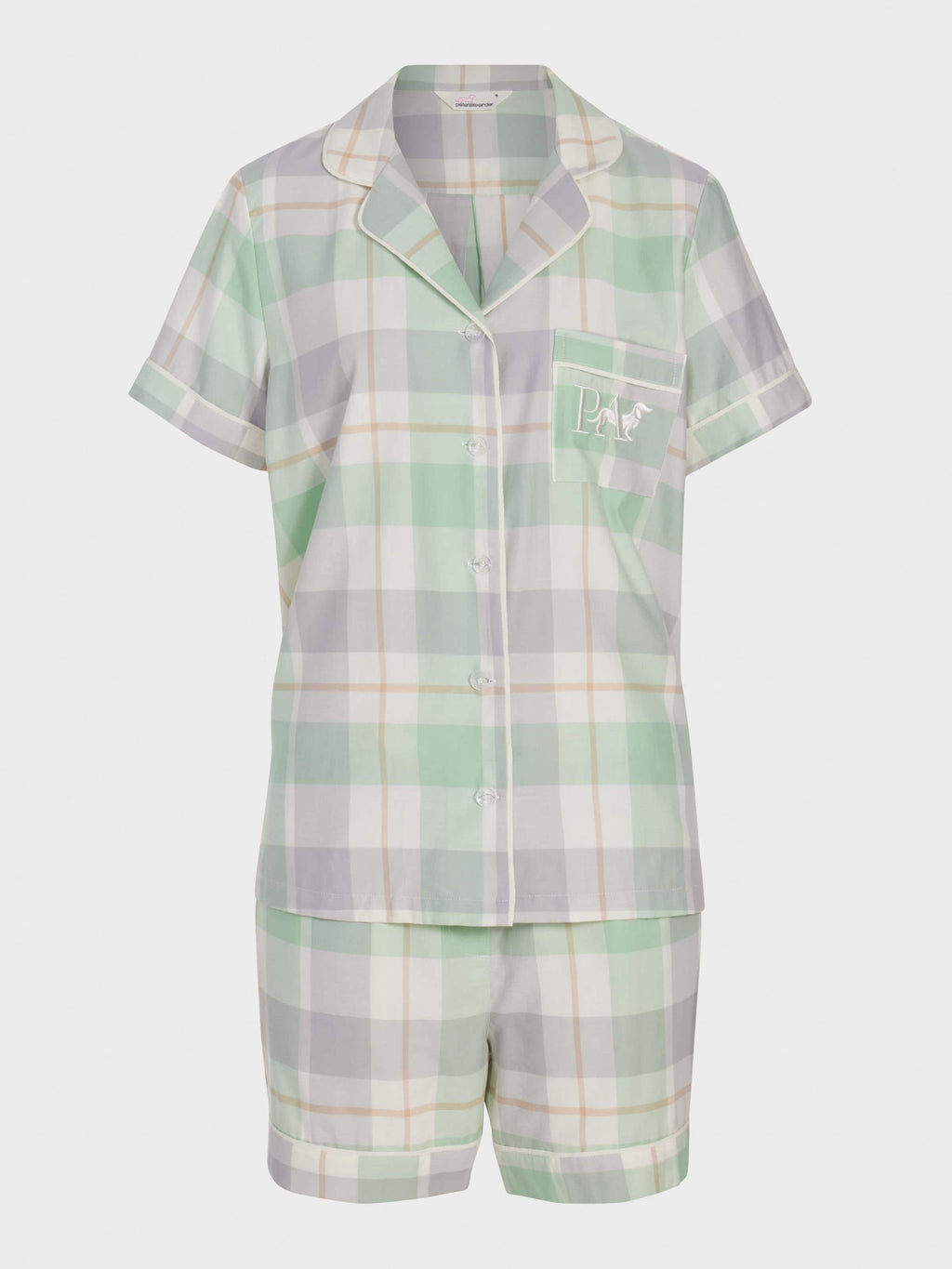 Mint Check Shortie Pj Set multi
