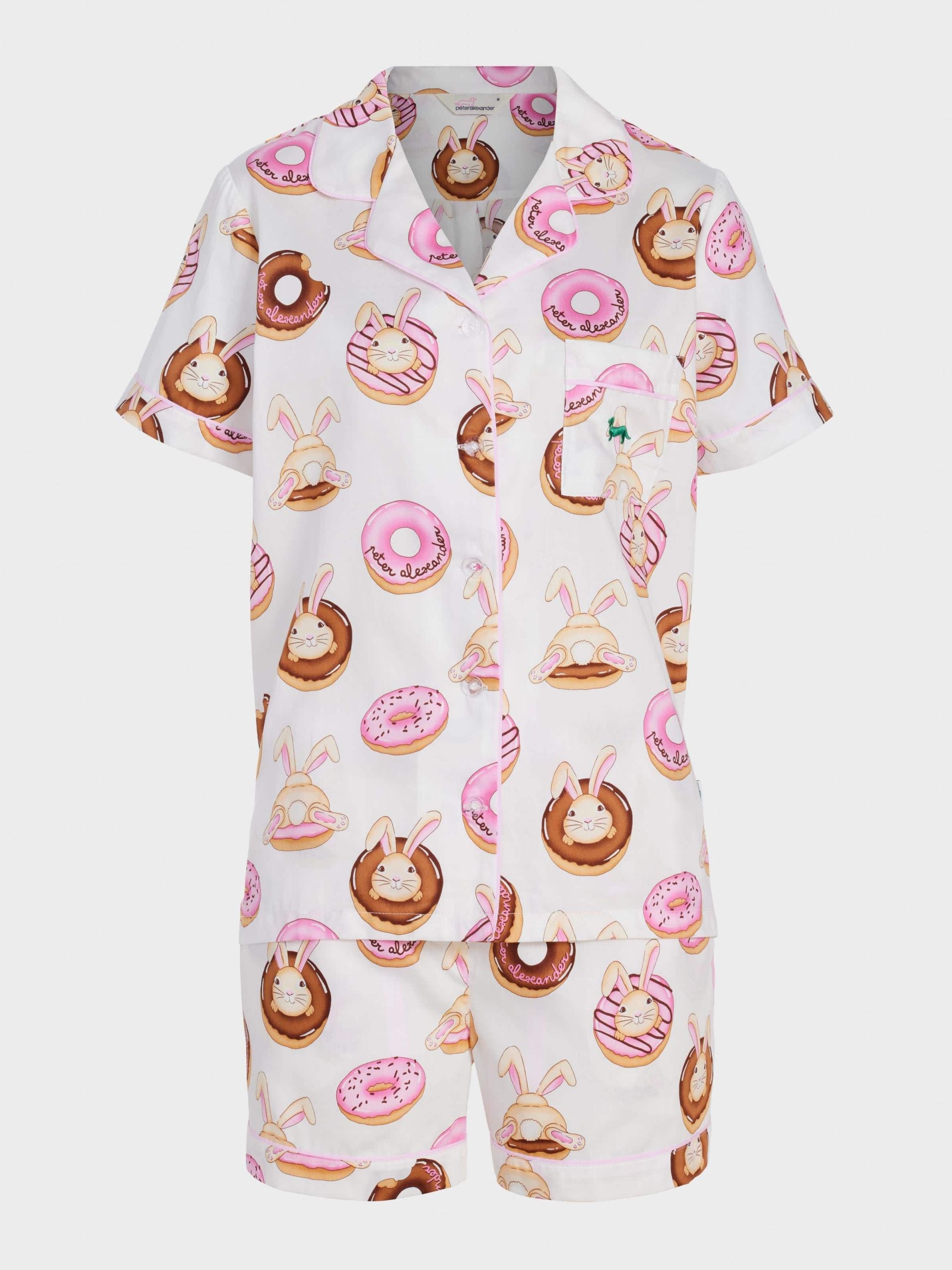 Krispy Kreme Pink Bunnies Shortie Pj Set multi