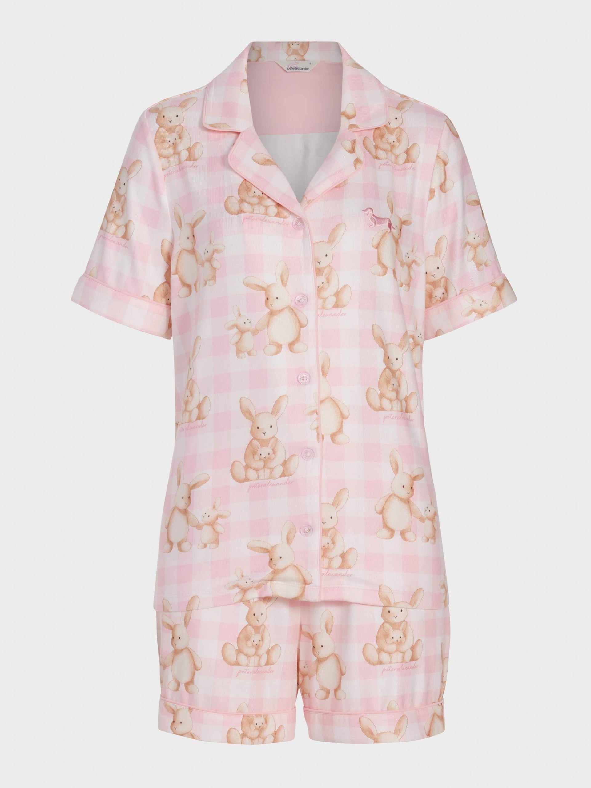 Soft Bunny Plush Shortie Pj Set multi
