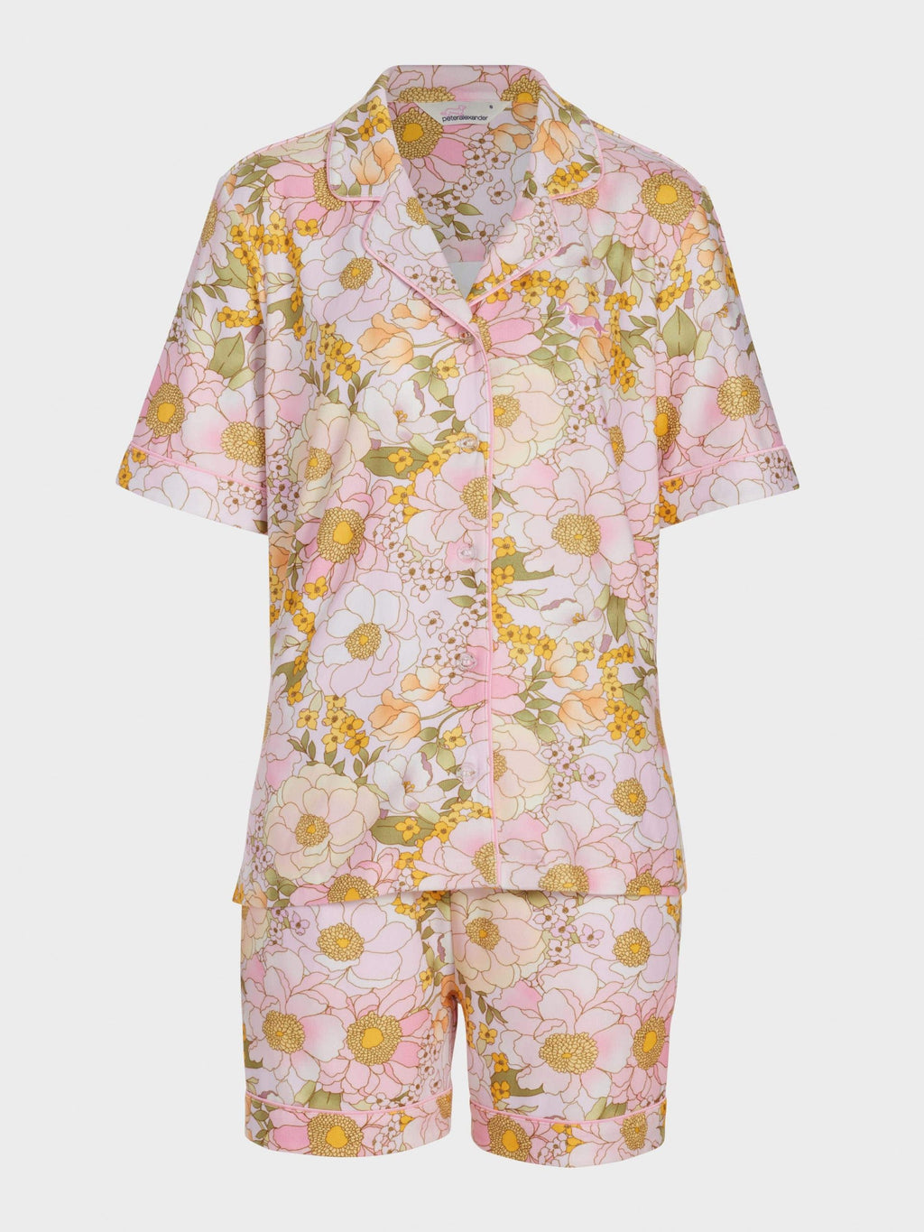 Pretty Floral Plush Shortie Pj Set multi