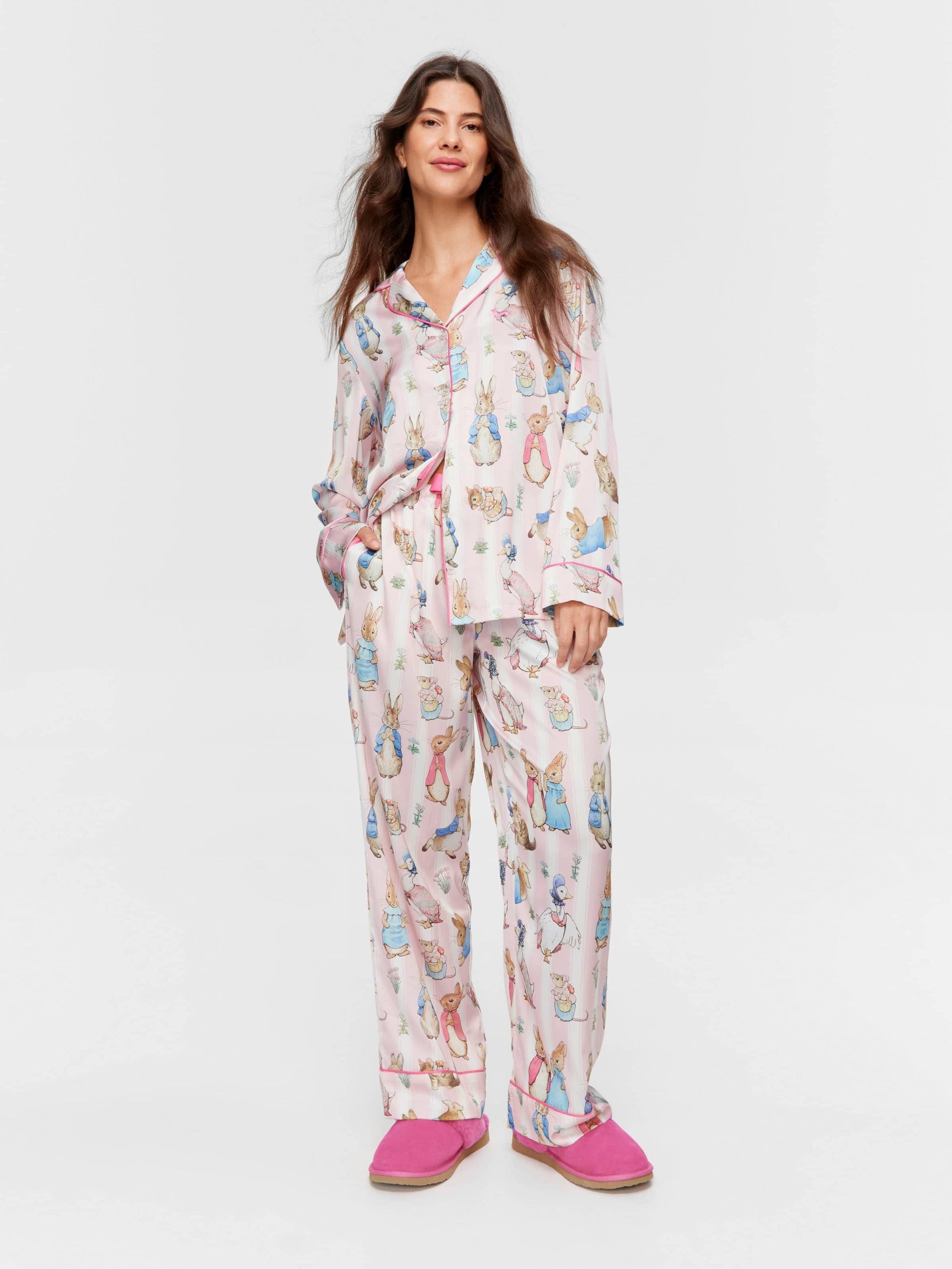Peter Rabbit Satin Long Sleeve Pj Set multi