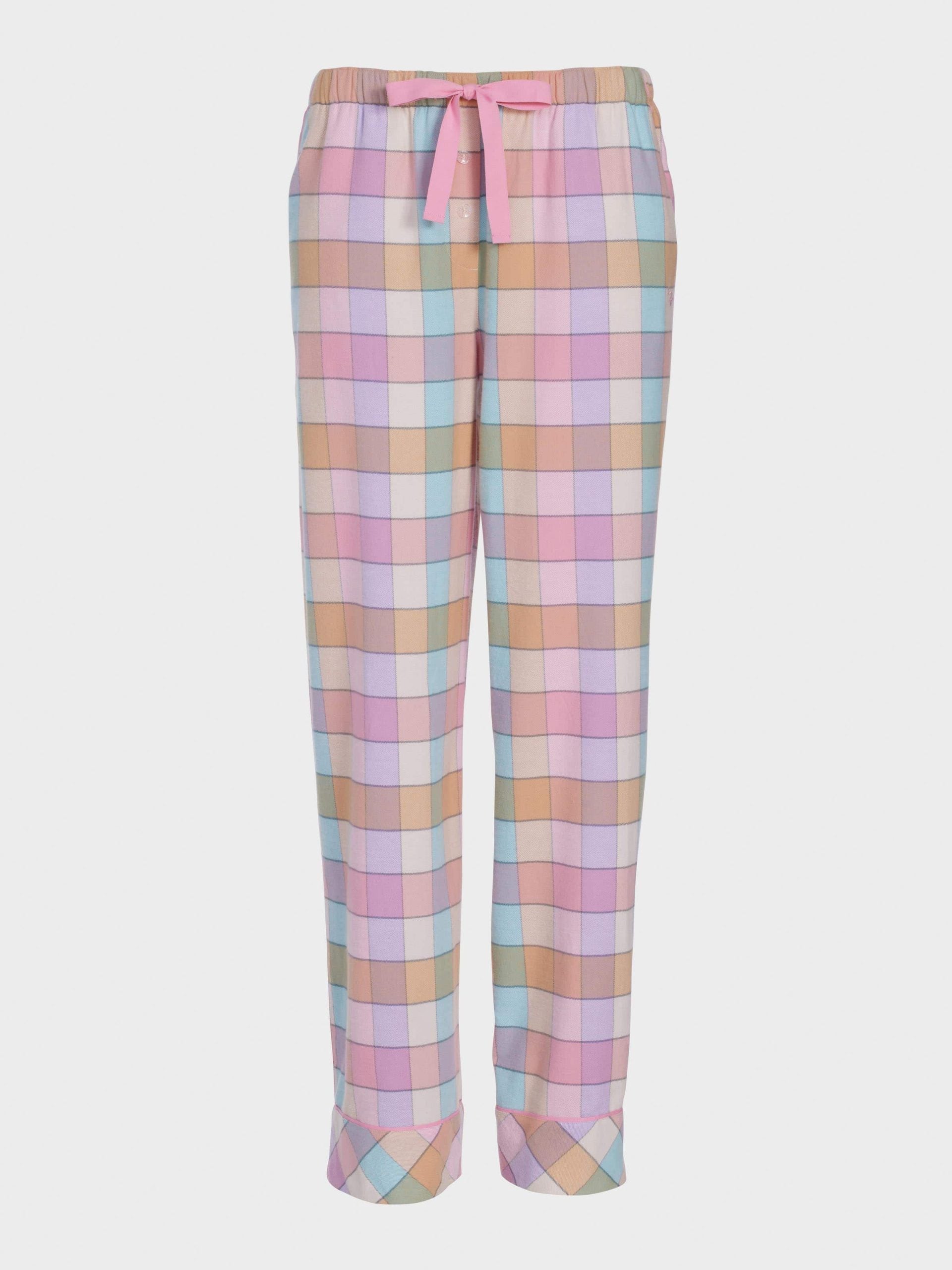 Pink Bold Check Flannelette Pj Pant multi