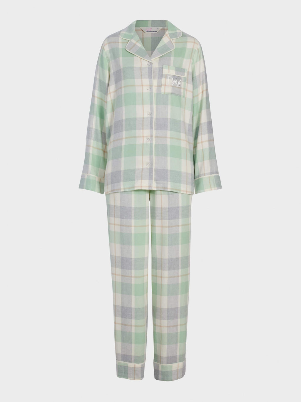 Mint Check Bamboo Flannelette Classic Pj Set multi