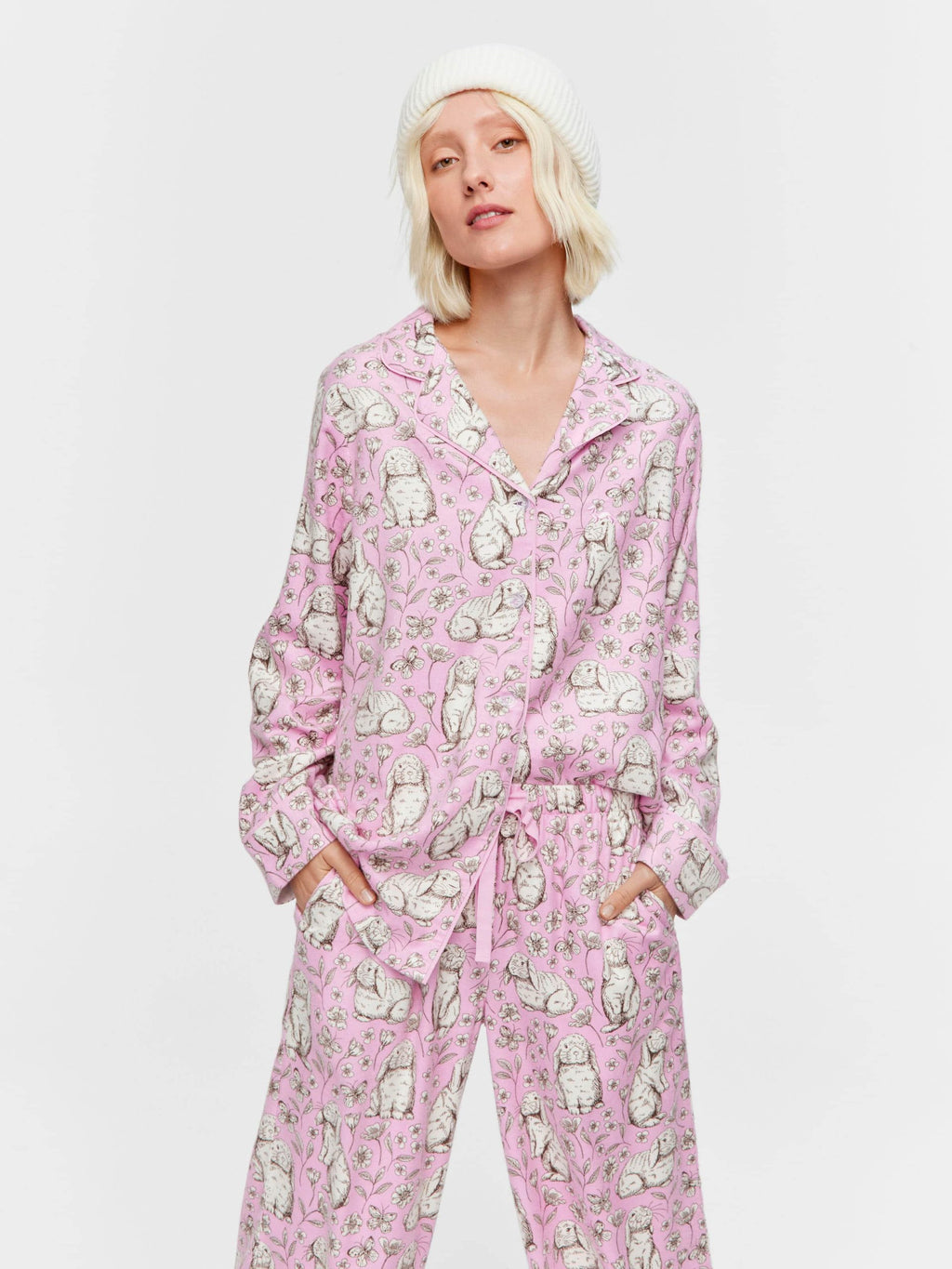 Toile Bunny Bamboo Flannelette Long Pj Set multi