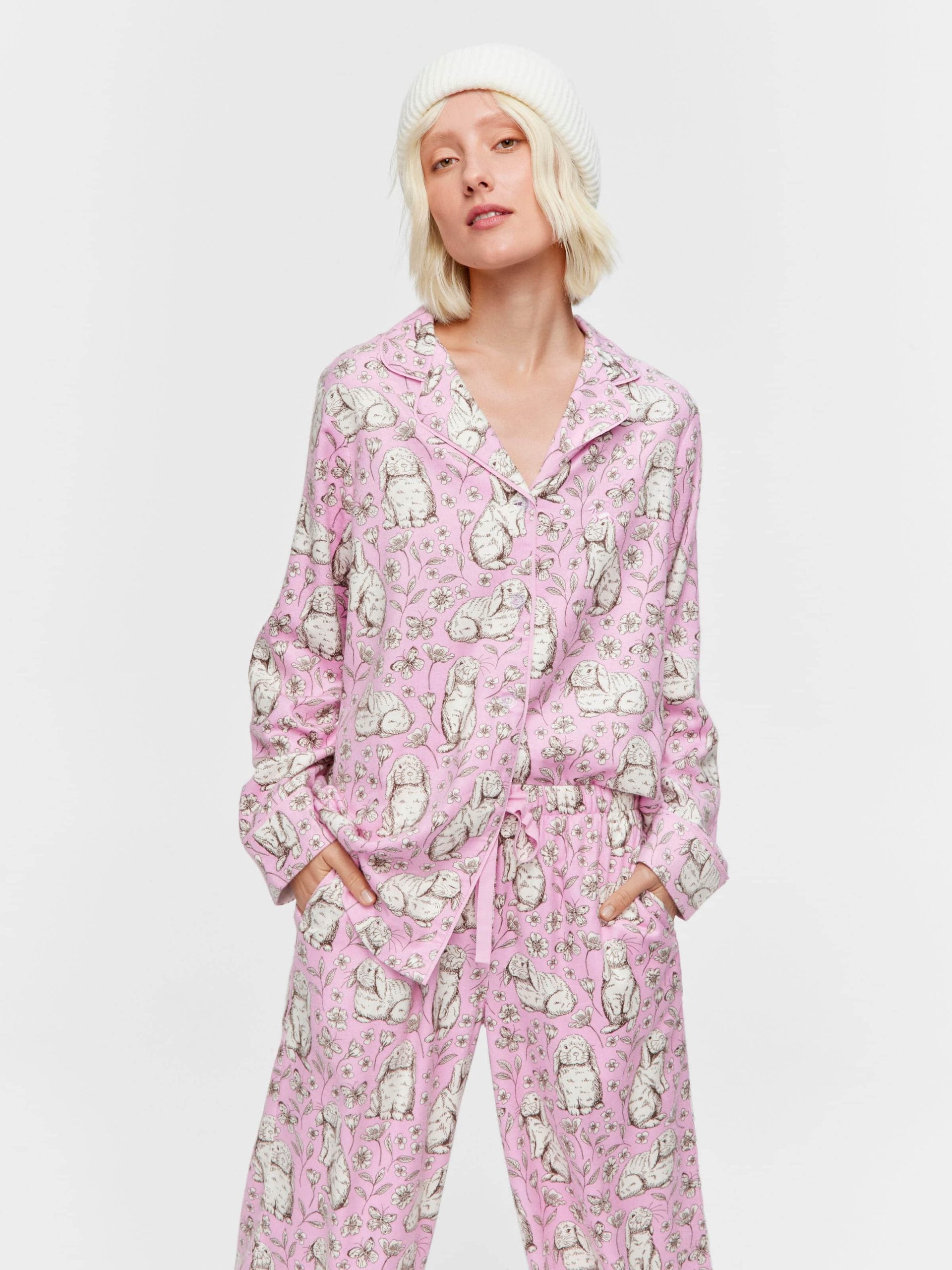 Toile Bunny Bamboo Flannelette Long Pj Set multi