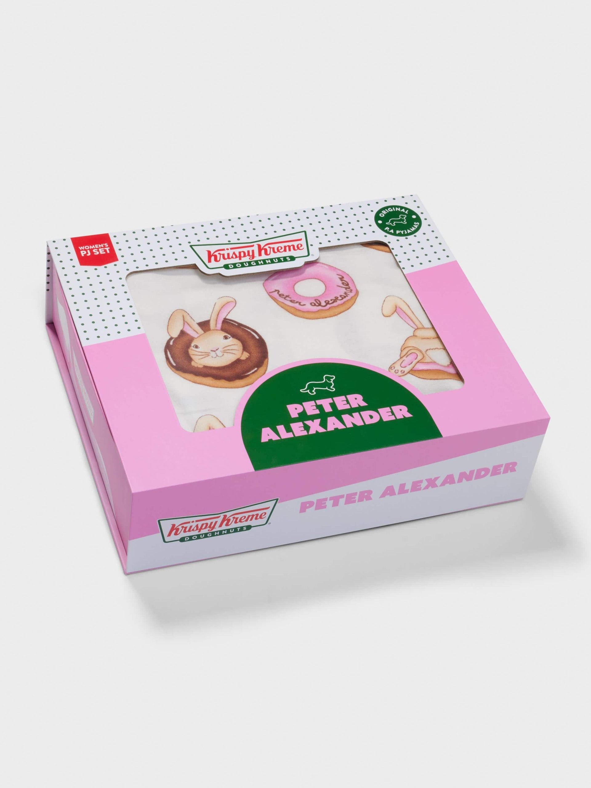 Krispy Kreme Pink Bunnies Bamboo Flannelette Long Pj Set multi