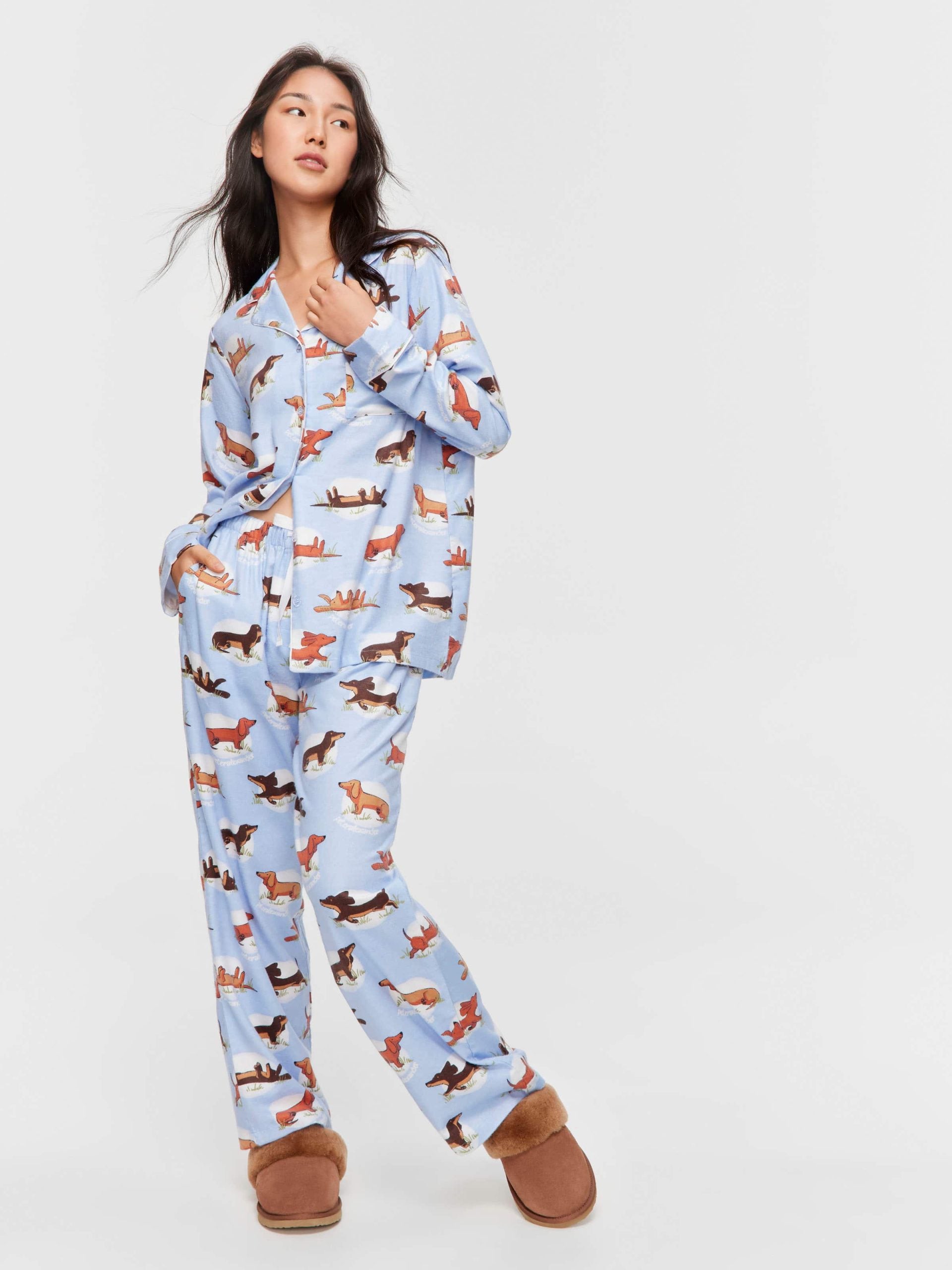Penny Spot Bamboo Flannelette Long Pj Set multi