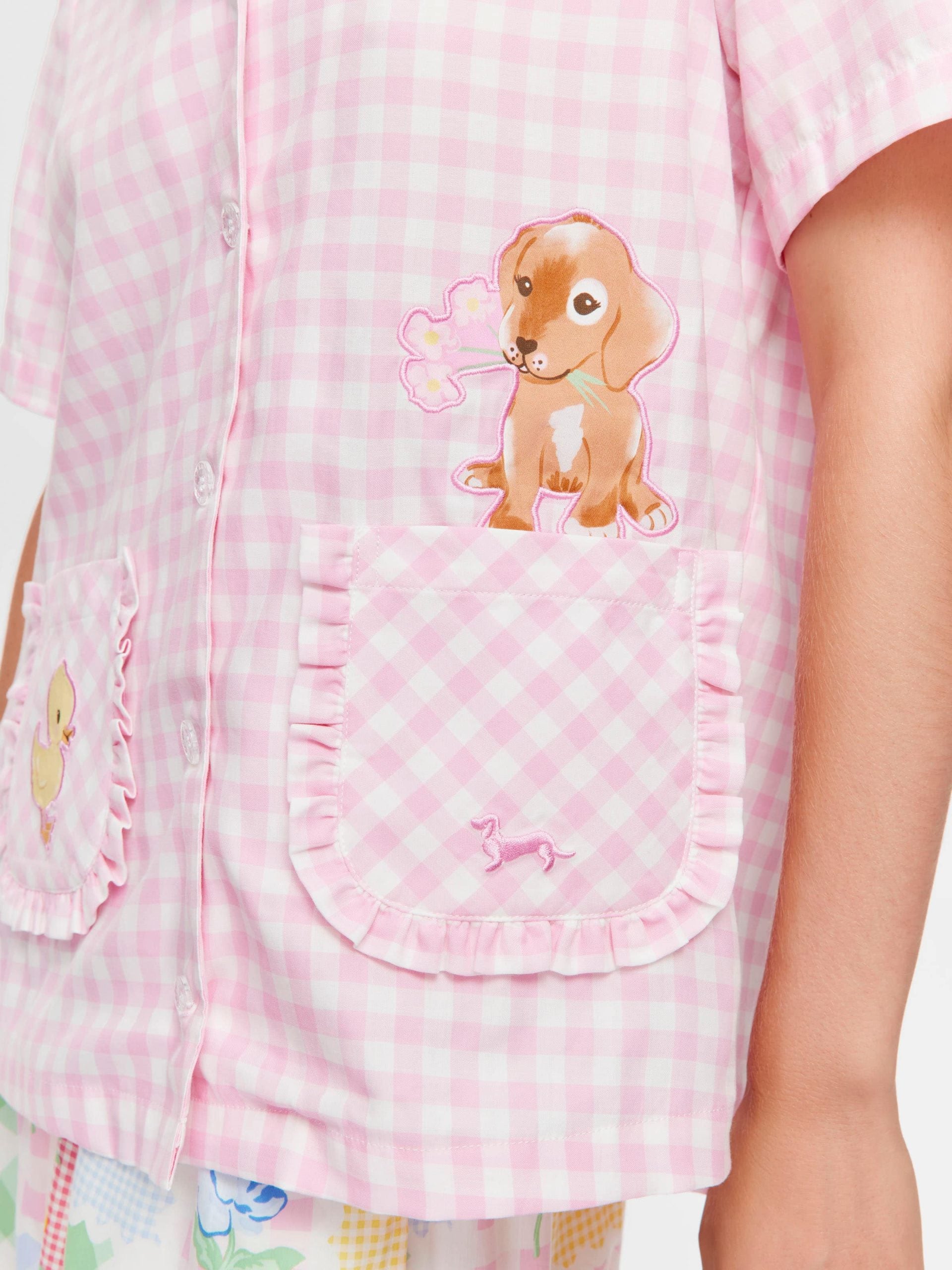 Pink Gingham Short Sleeve Shirt multi