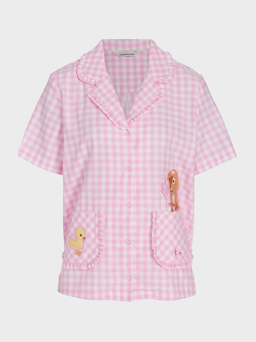 Pink Gingham Short Sleeve Shirt multi