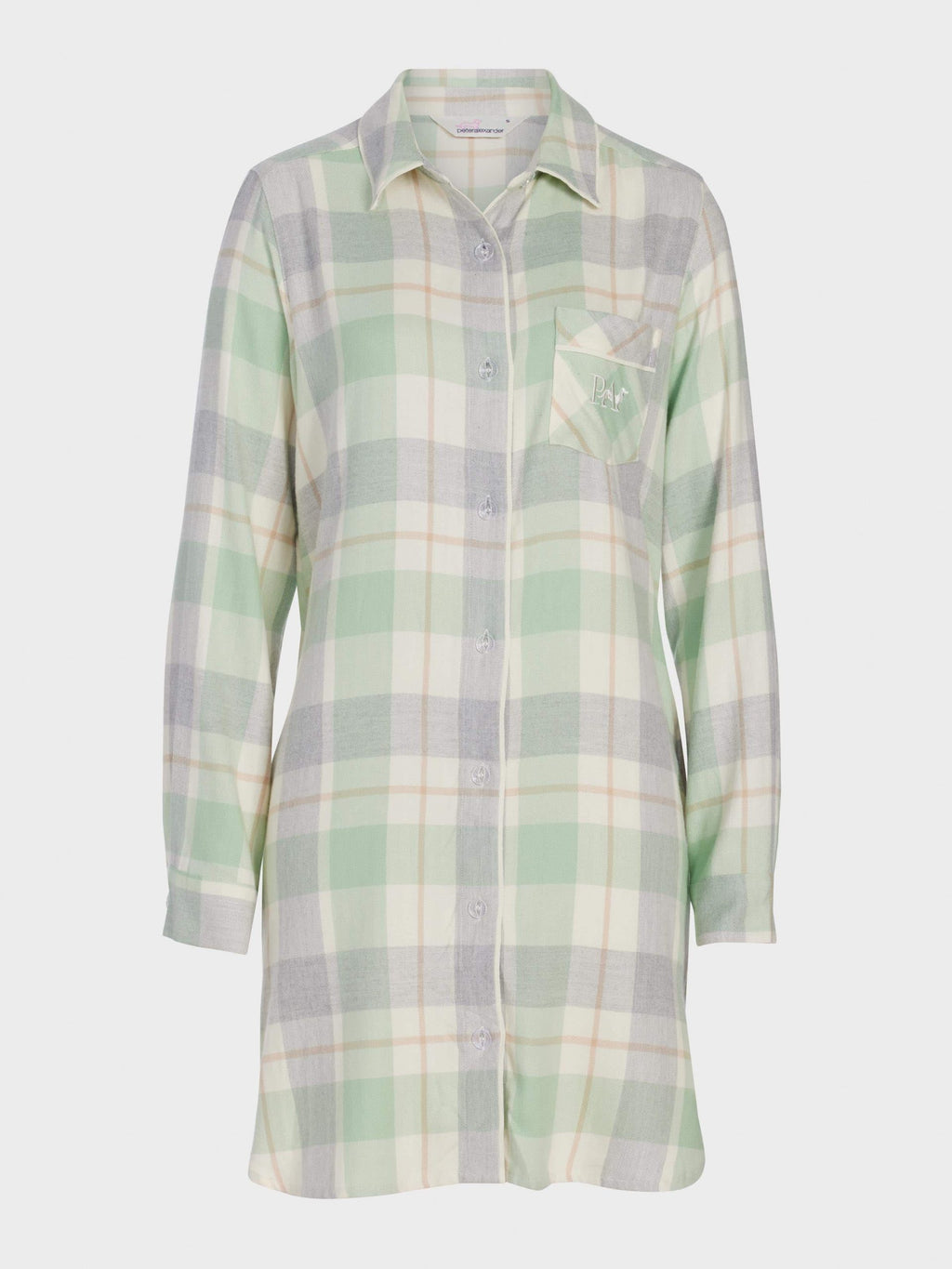 Mint Check Bamboo Flannelette Nightshirt multi