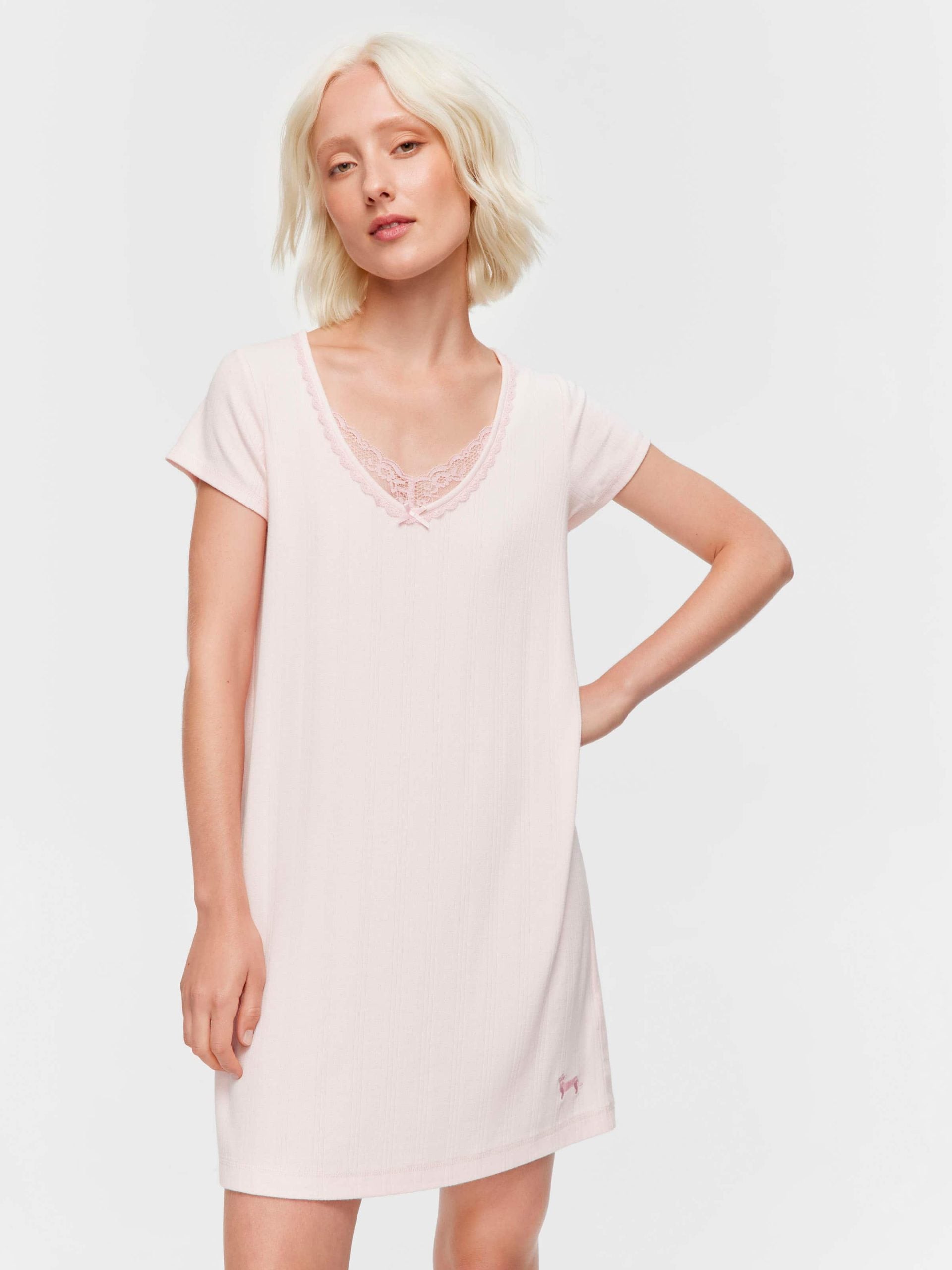 Pretty Pointelle Nightie pink