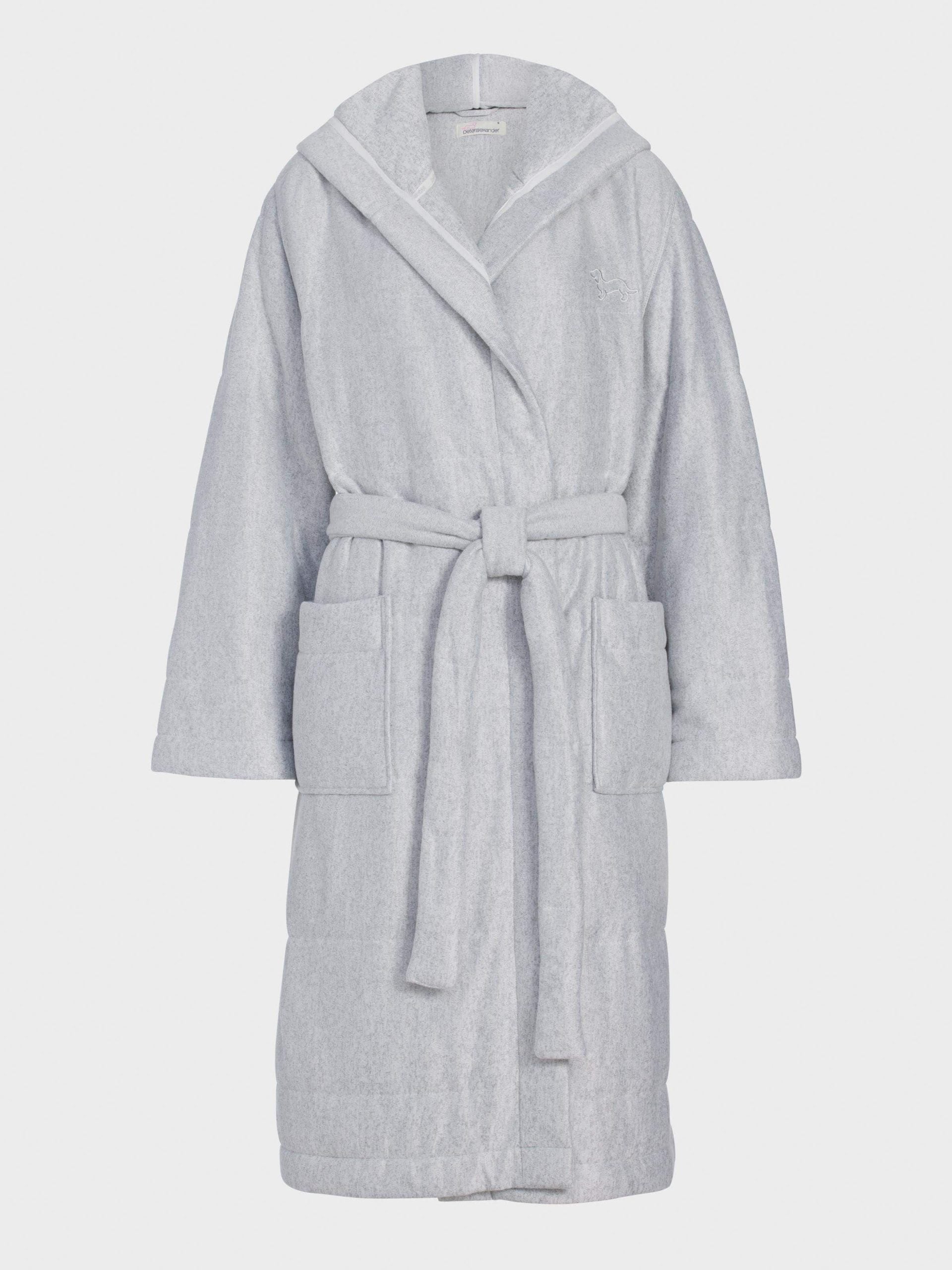Quilted Hood Gown grey