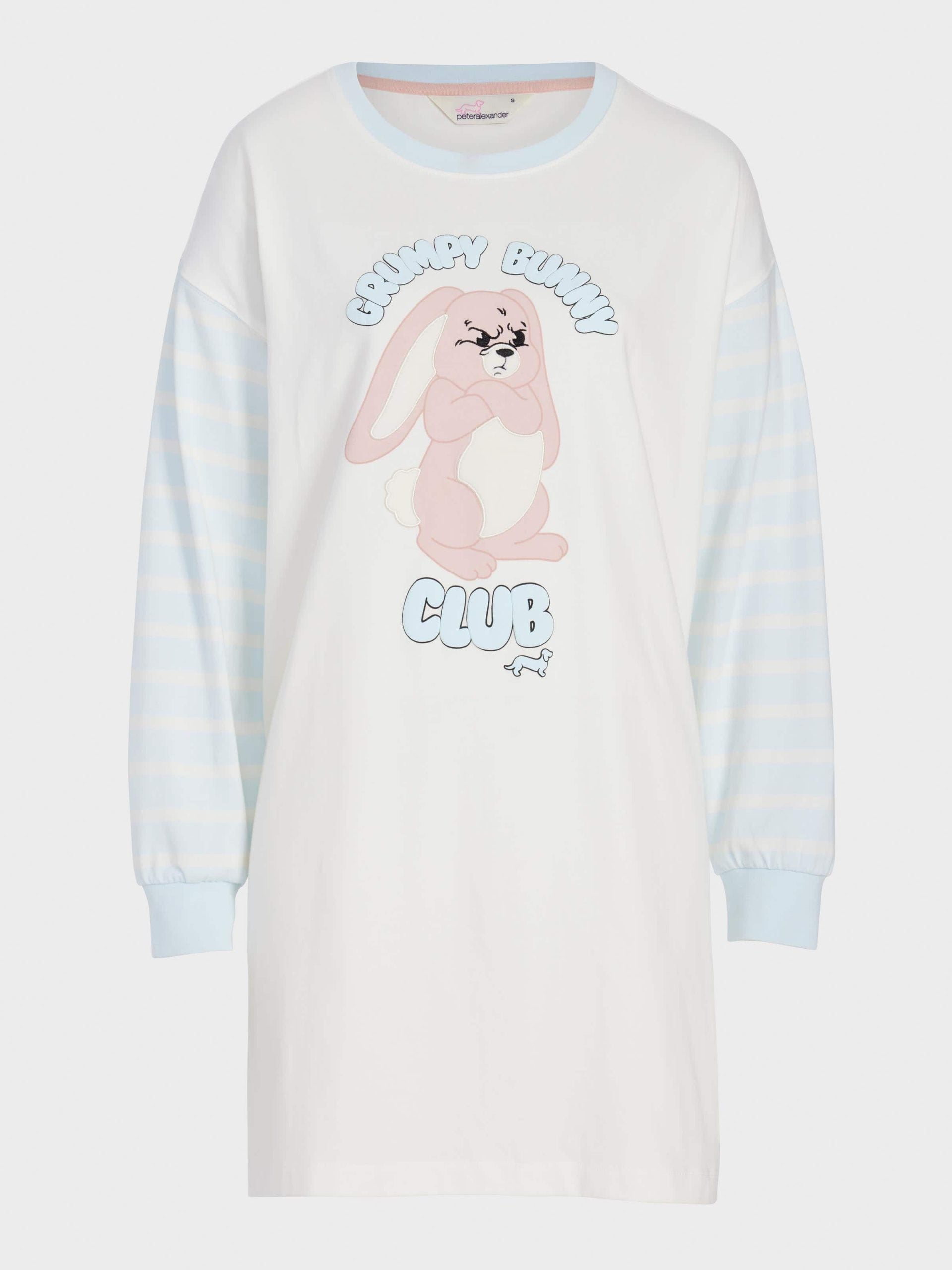 Grumpy Bunny Long Sleeve Sleep Tee cream