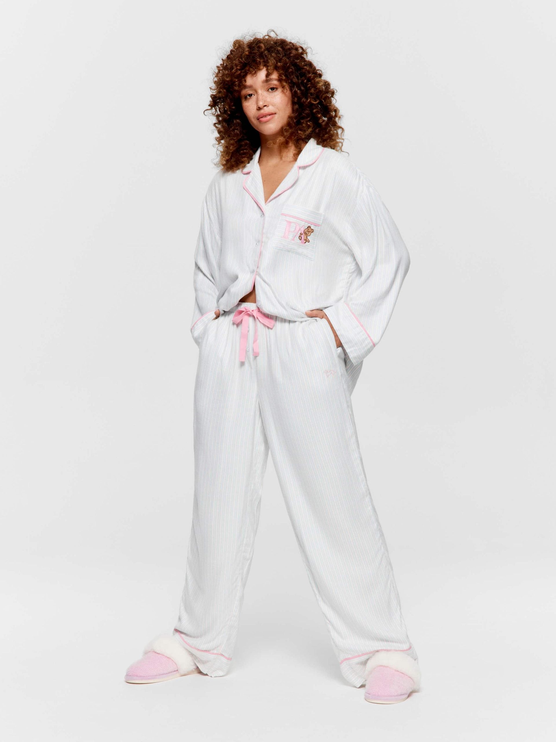 Mint Candy Stripe Viscose Flannelette Classic Pj Pant multi