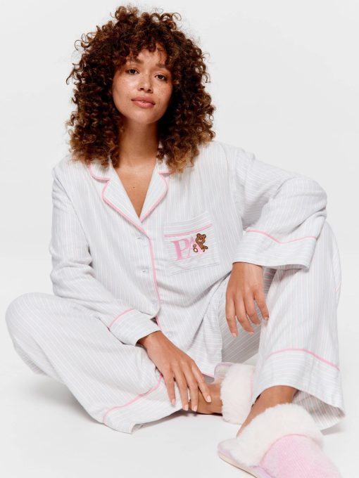 Mint Candy Stripe Viscose Flannelette Classic Pj Pant multi