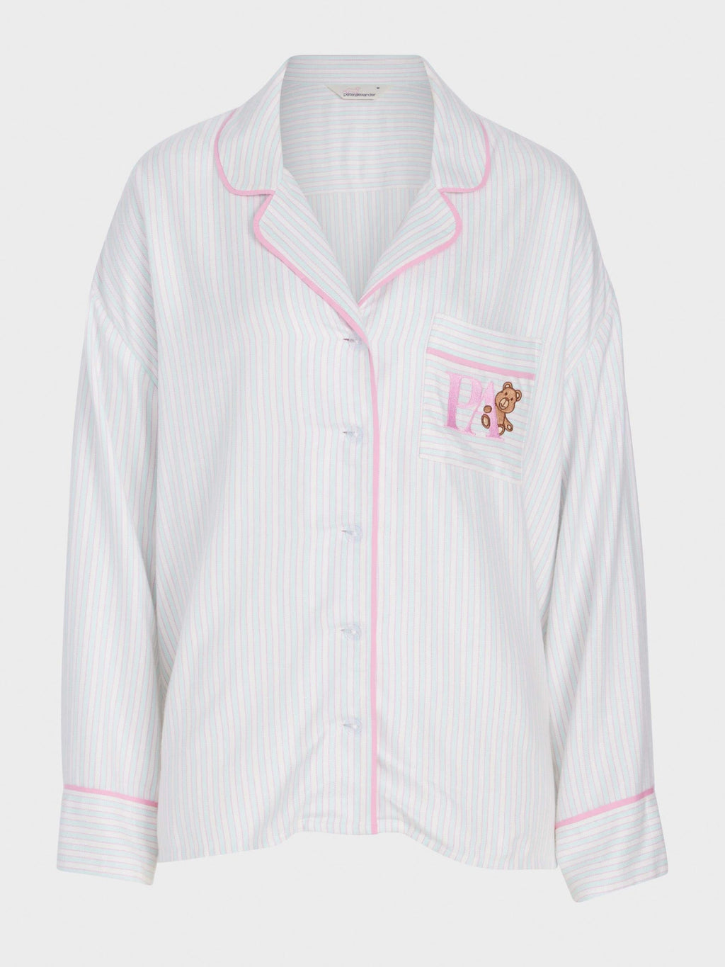 Mint Candy Stripe Viscose Flannelette Long Sleeve Shirt multi