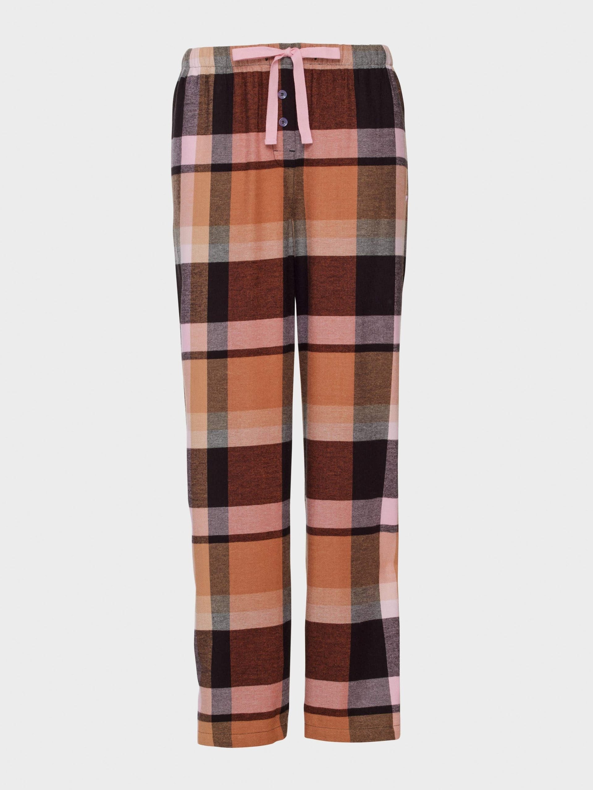 Nougat Check Bamboo Flannelette Classic Pj Pant multi