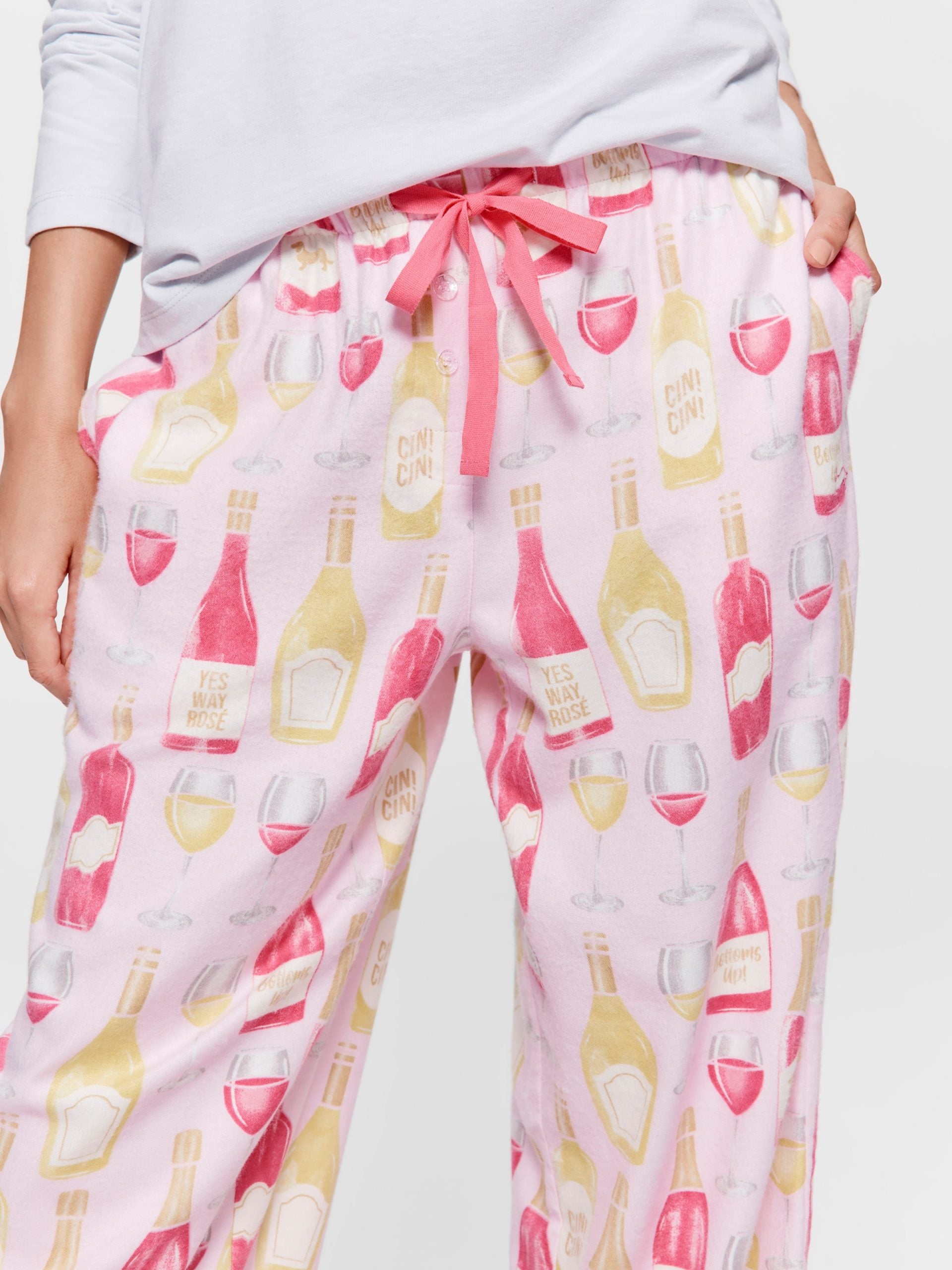 Wine Bamboo Flannelette Classic Pj Pant multi