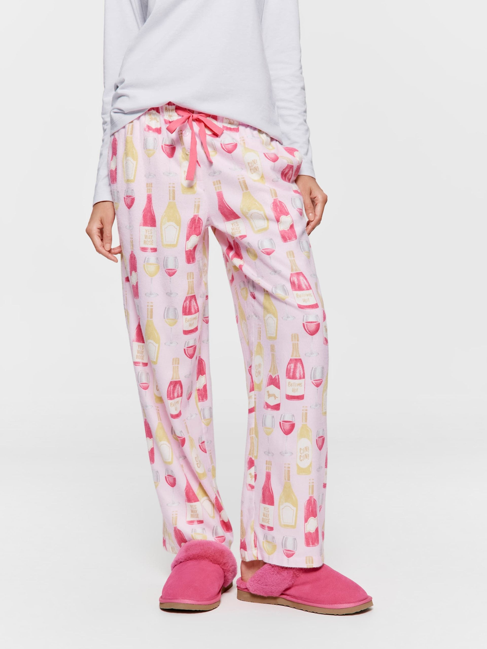 Wine Bamboo Flannelette Classic Pj Pant multi