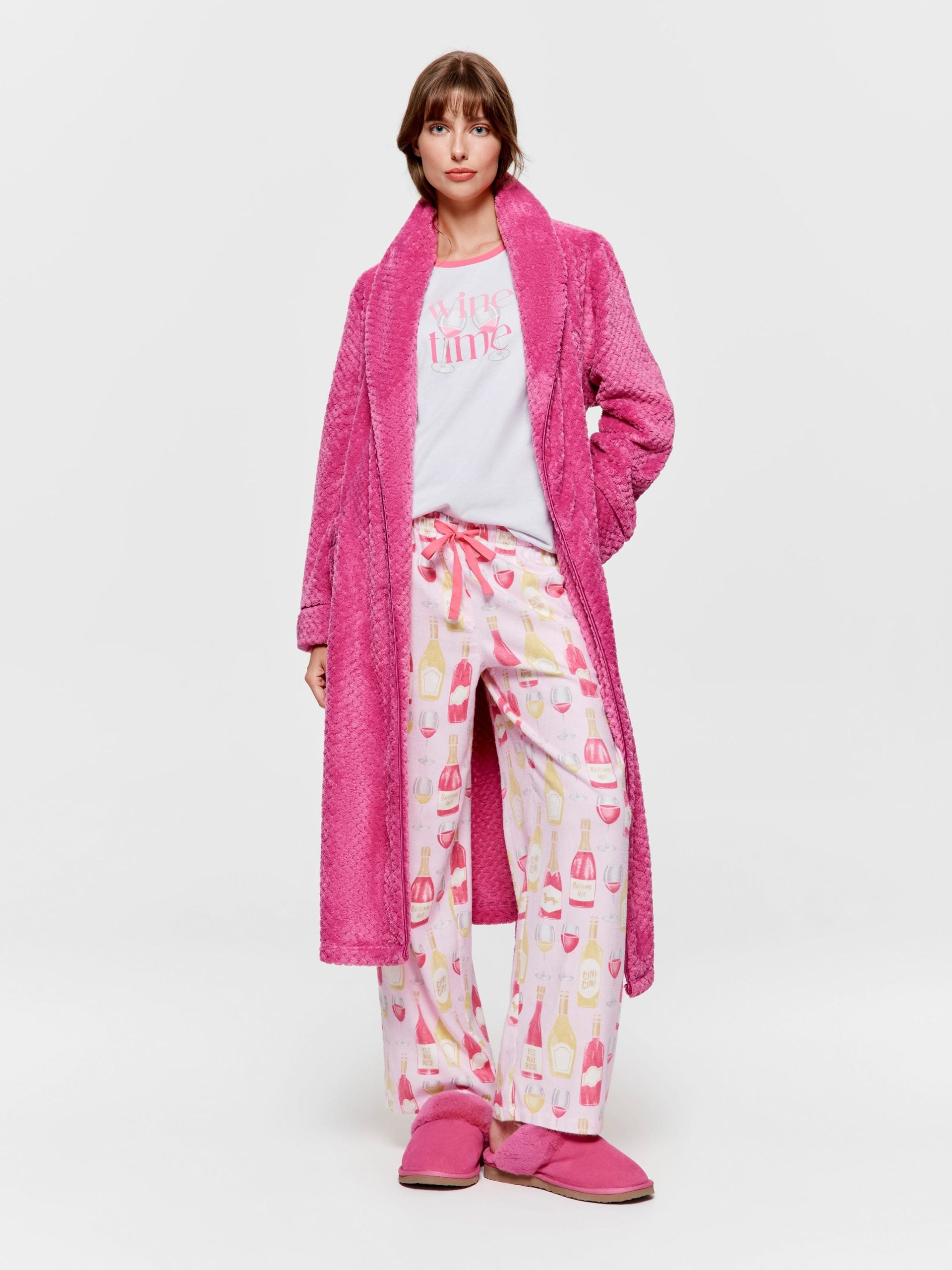 Wine Bamboo Flannelette Classic Pj Pant multi