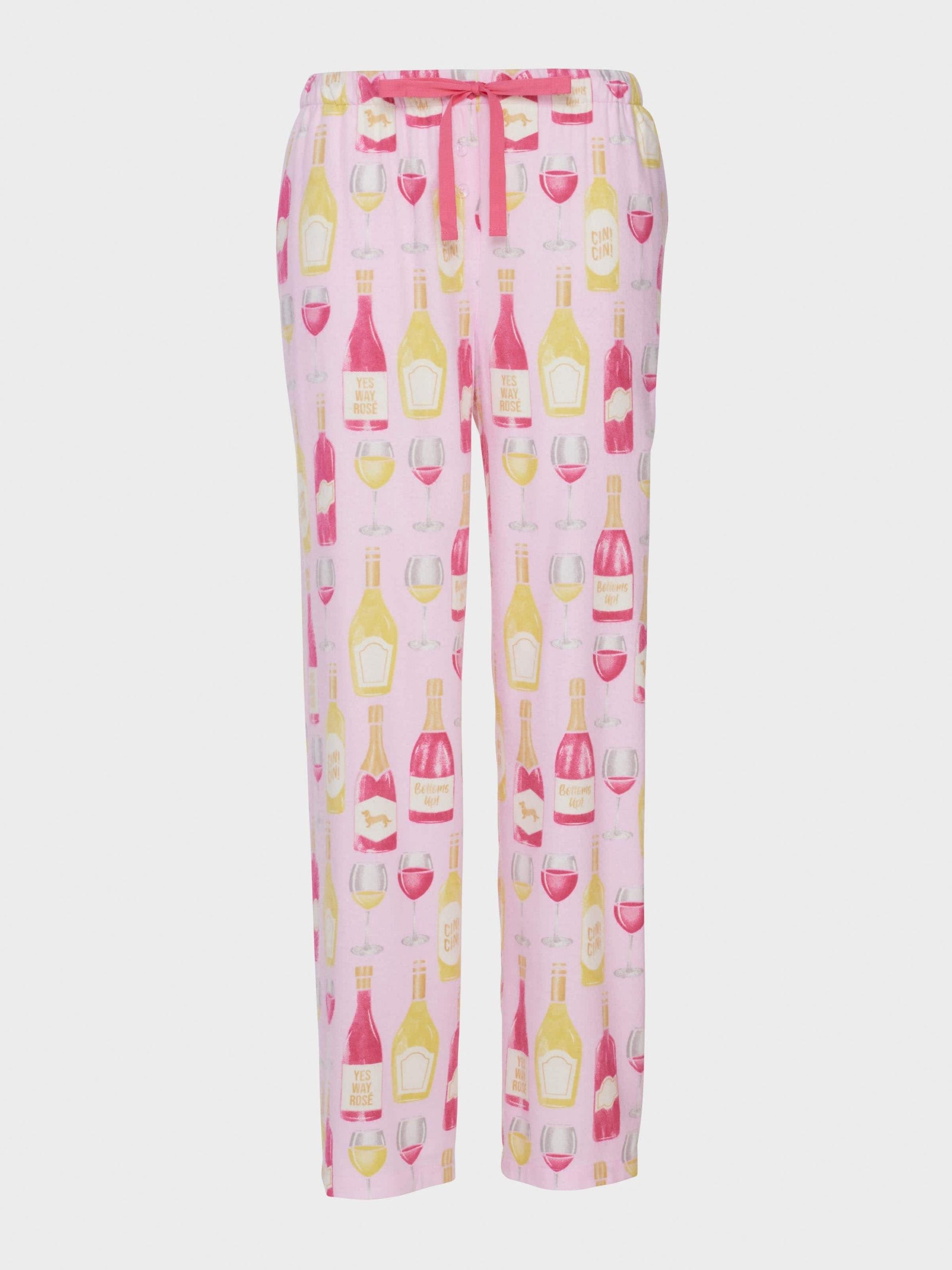 Wine Bamboo Flannelette Classic Pj Pant multi