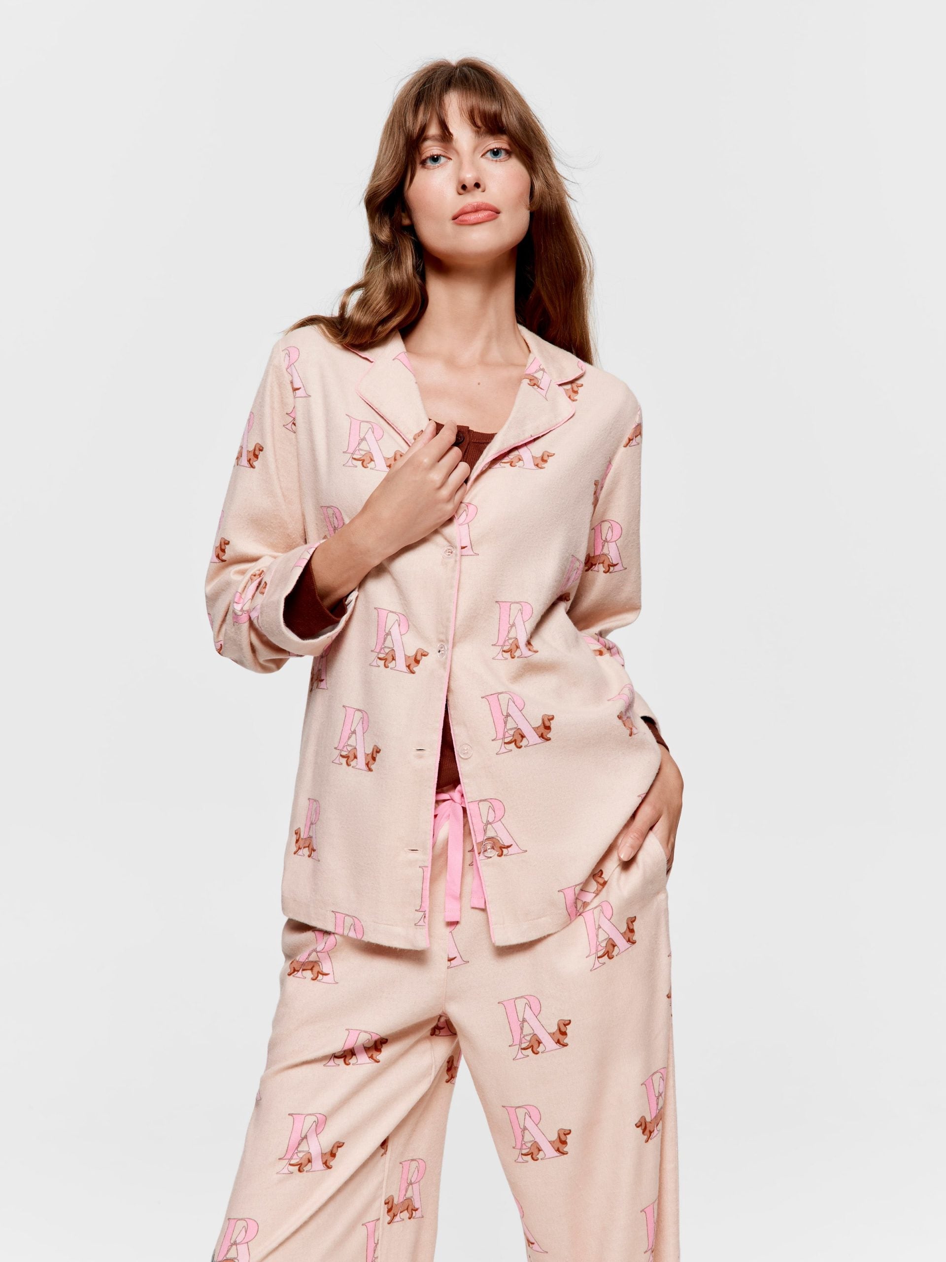 Penny Monogram Bamboo Flannelette Classic Pj Set multi