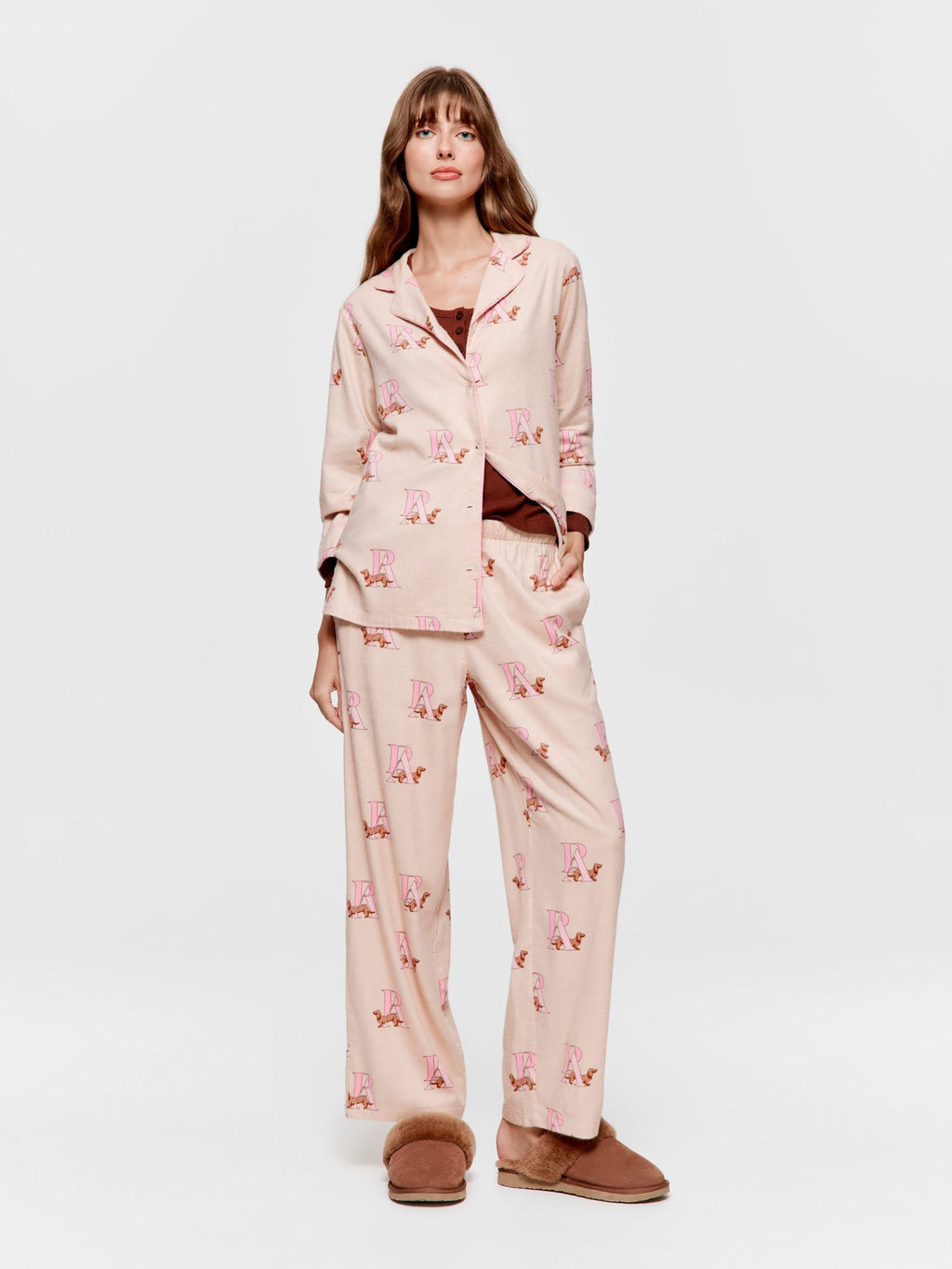 Penny Monogram Bamboo Flannelette Classic Pj Set multi