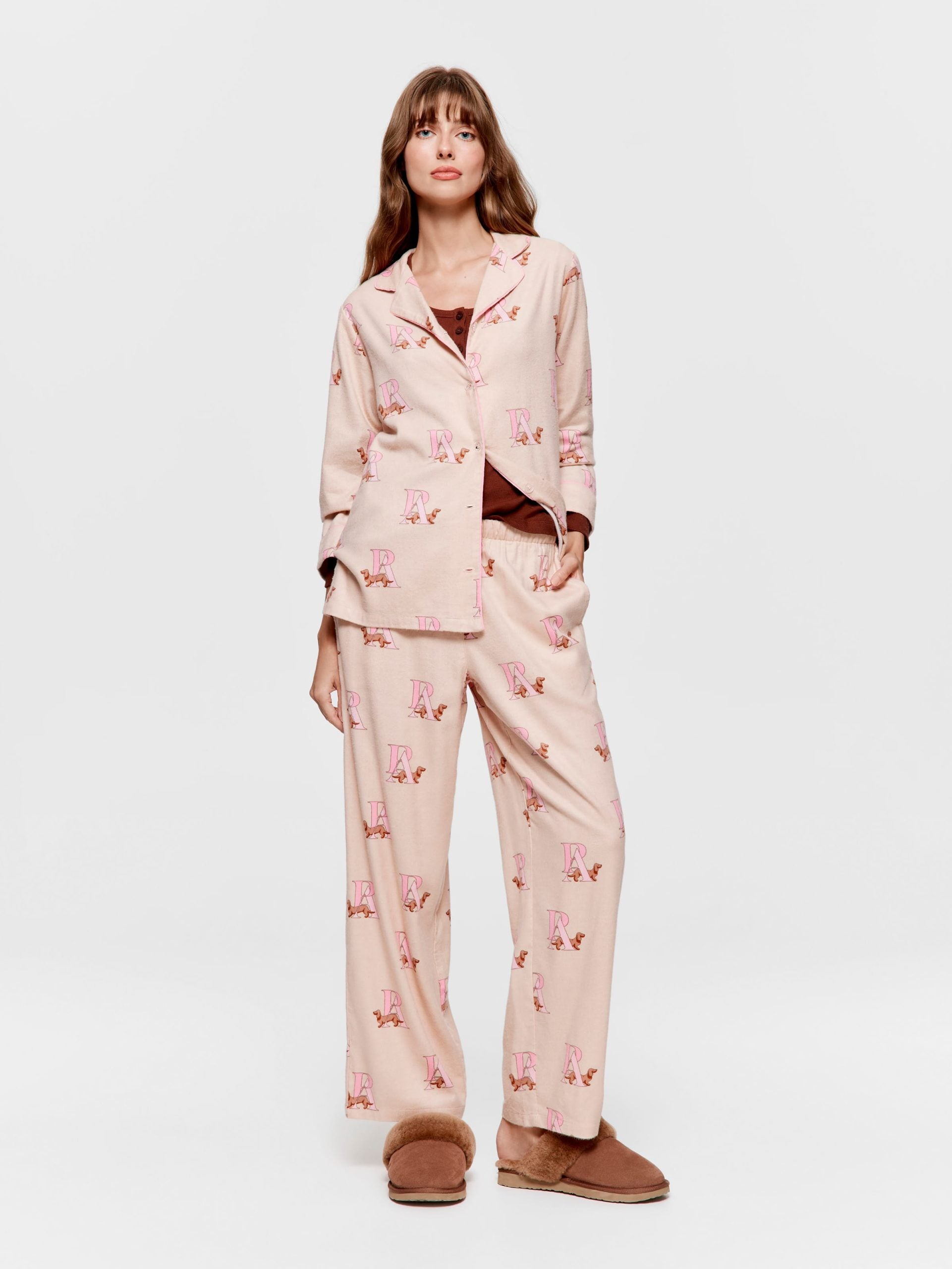 Penny Monogram Bamboo Flannelette Classic Pj Set multi