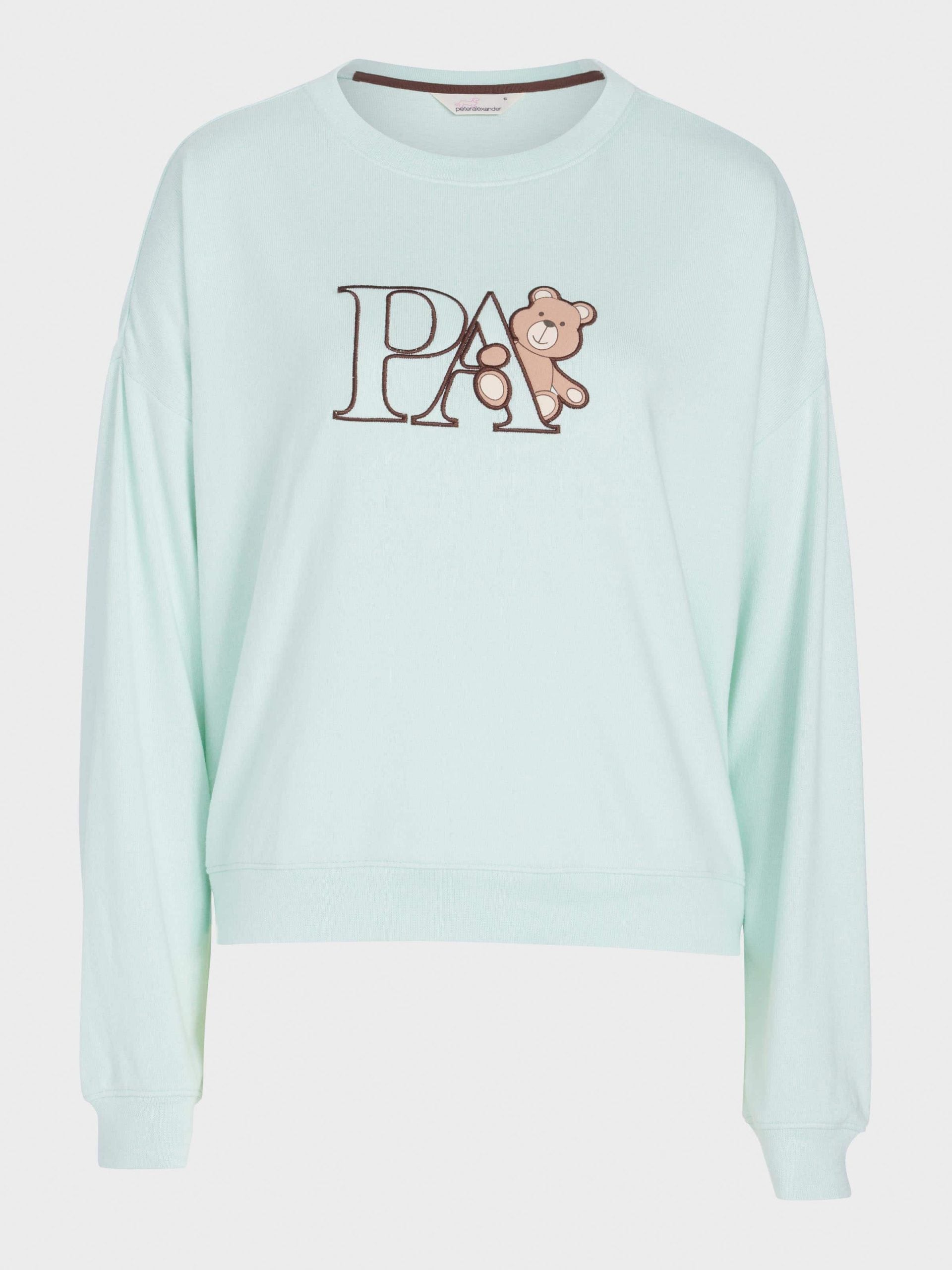 Mint Plush Logo Teddy Sweater mint