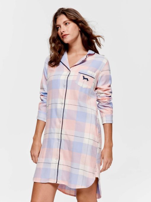 Pastel Buffalo Check Flannelette Nightshirt multi