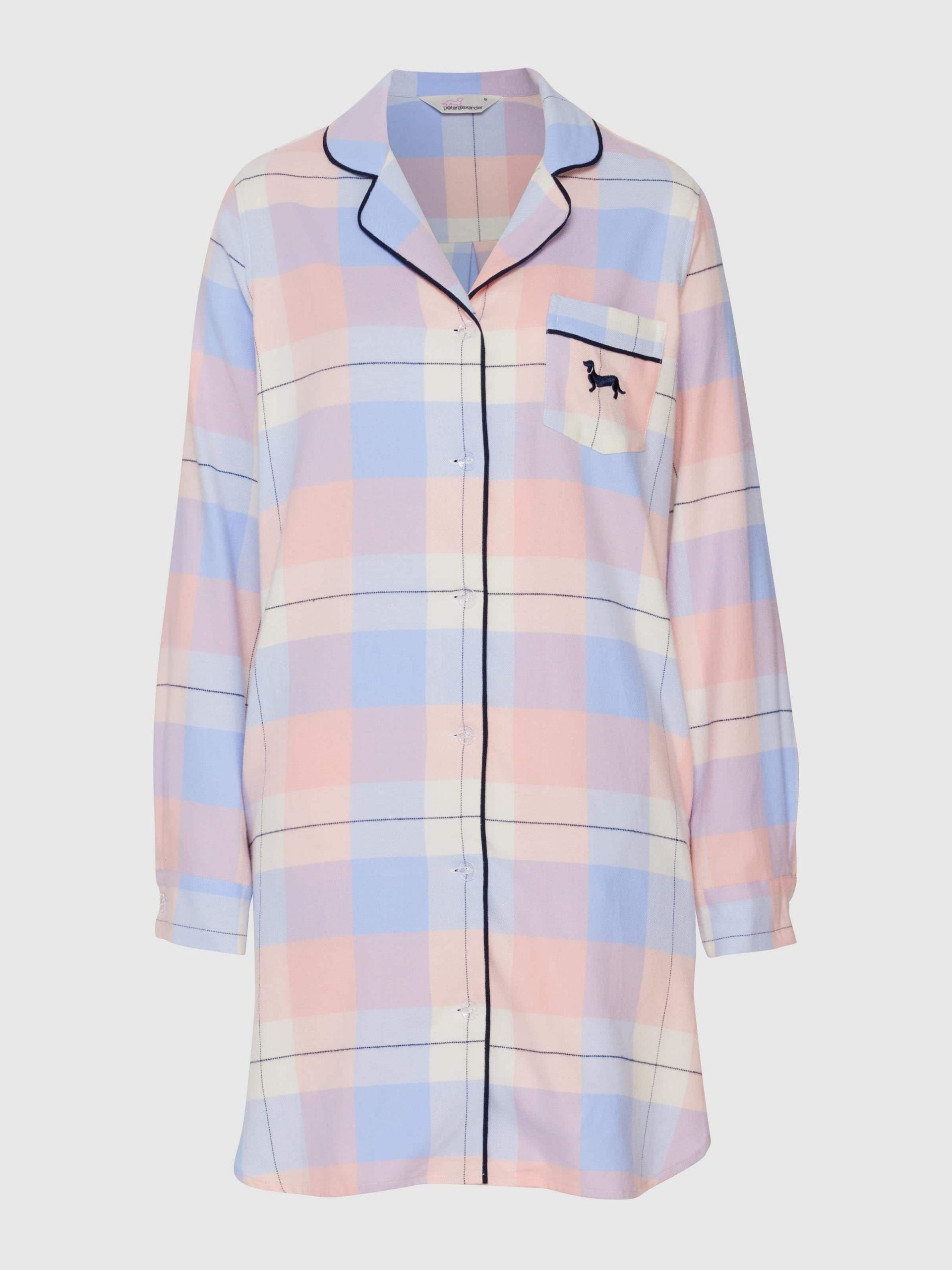 Pastel Buffalo Check Flannelette Nightshirt multi