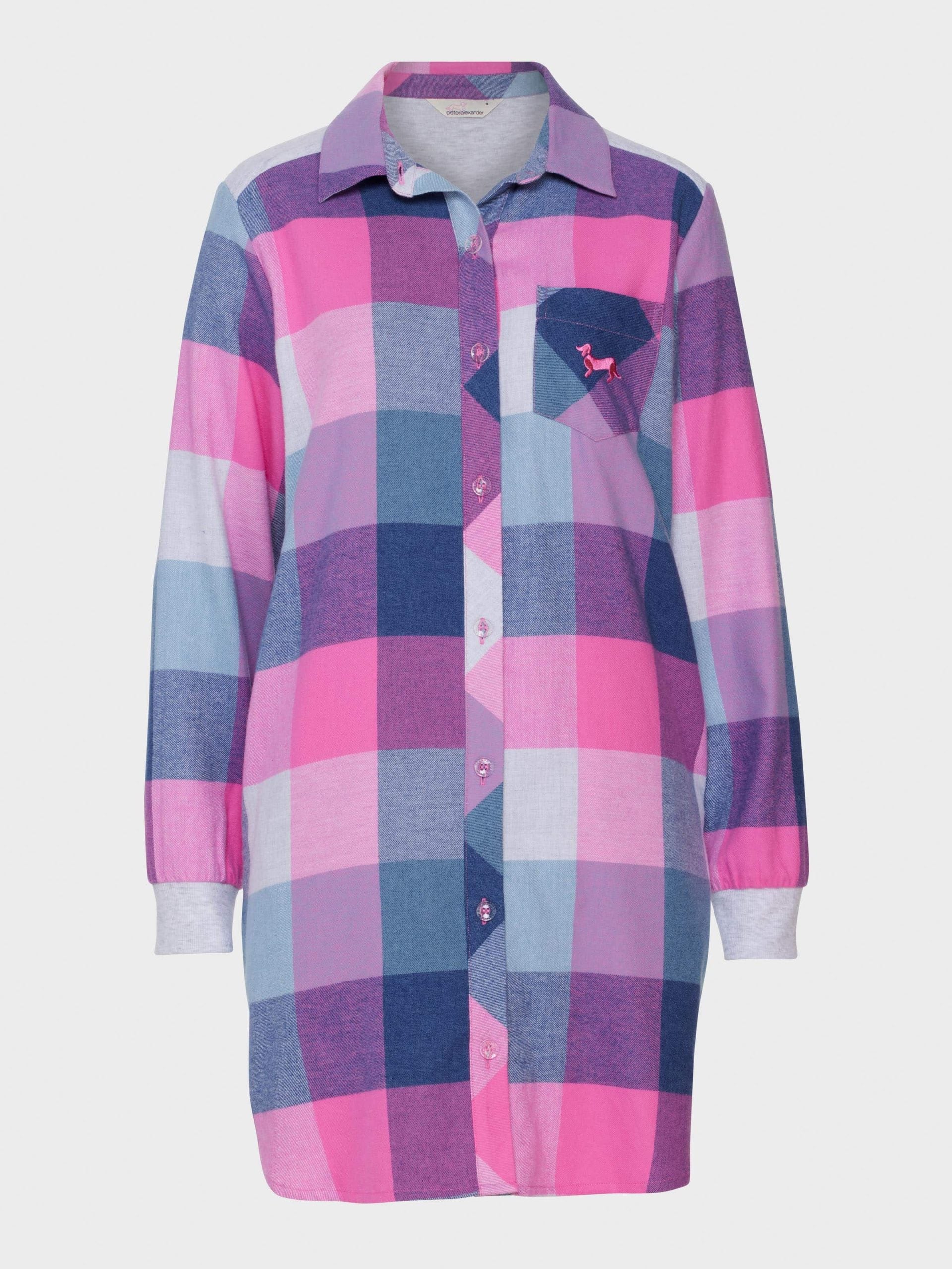 Buffalo Check Flannelette Long Sleeve Nightshirt multi