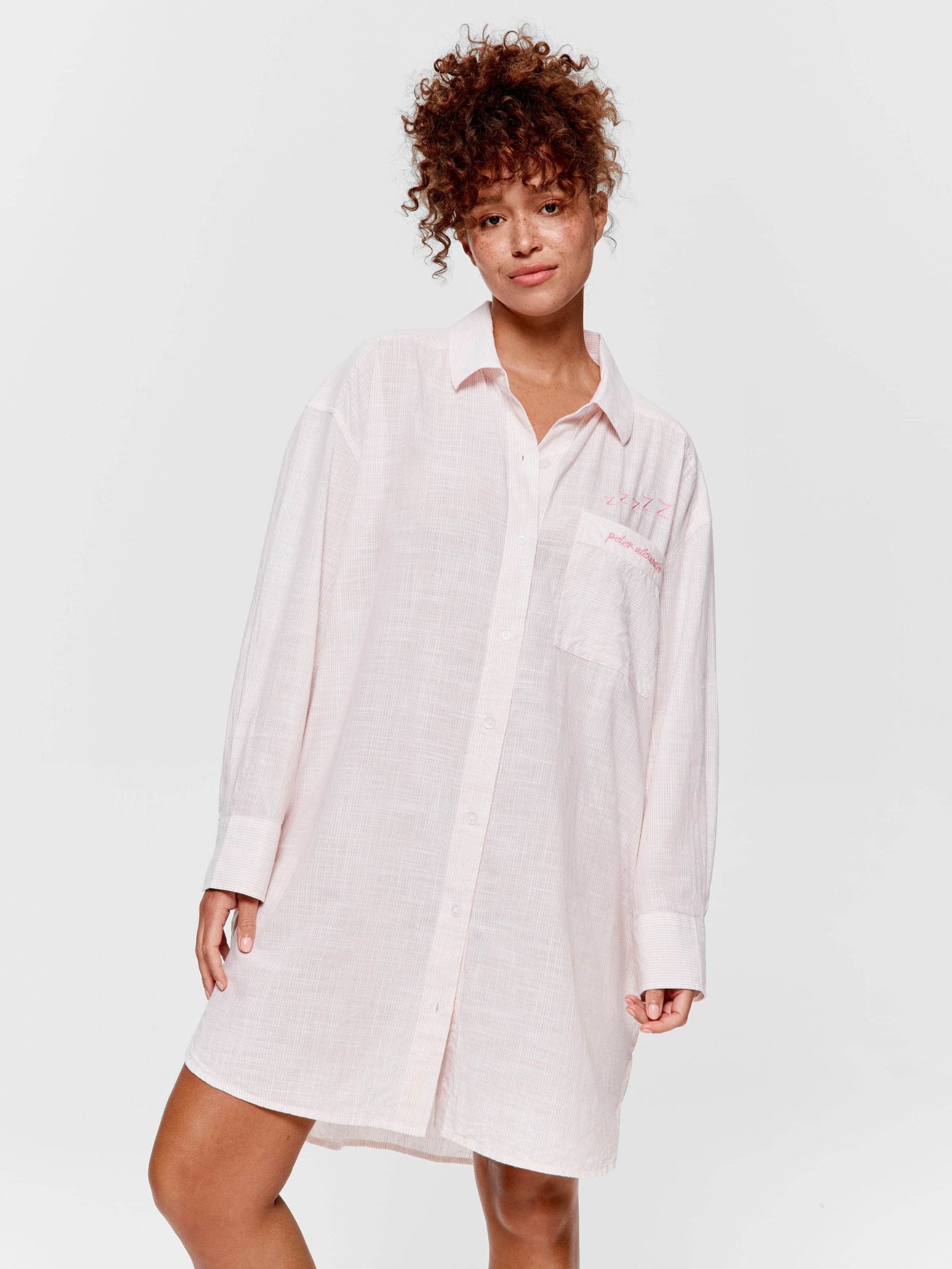 Stripe 100% Cotton Long Sleeve Nightshirt multi
