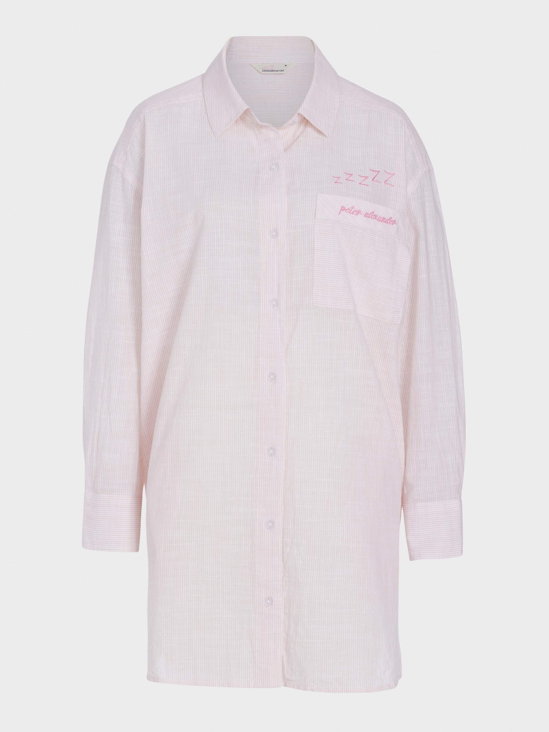 Stripe 100% Cotton Long Sleeve Nightshirt multi