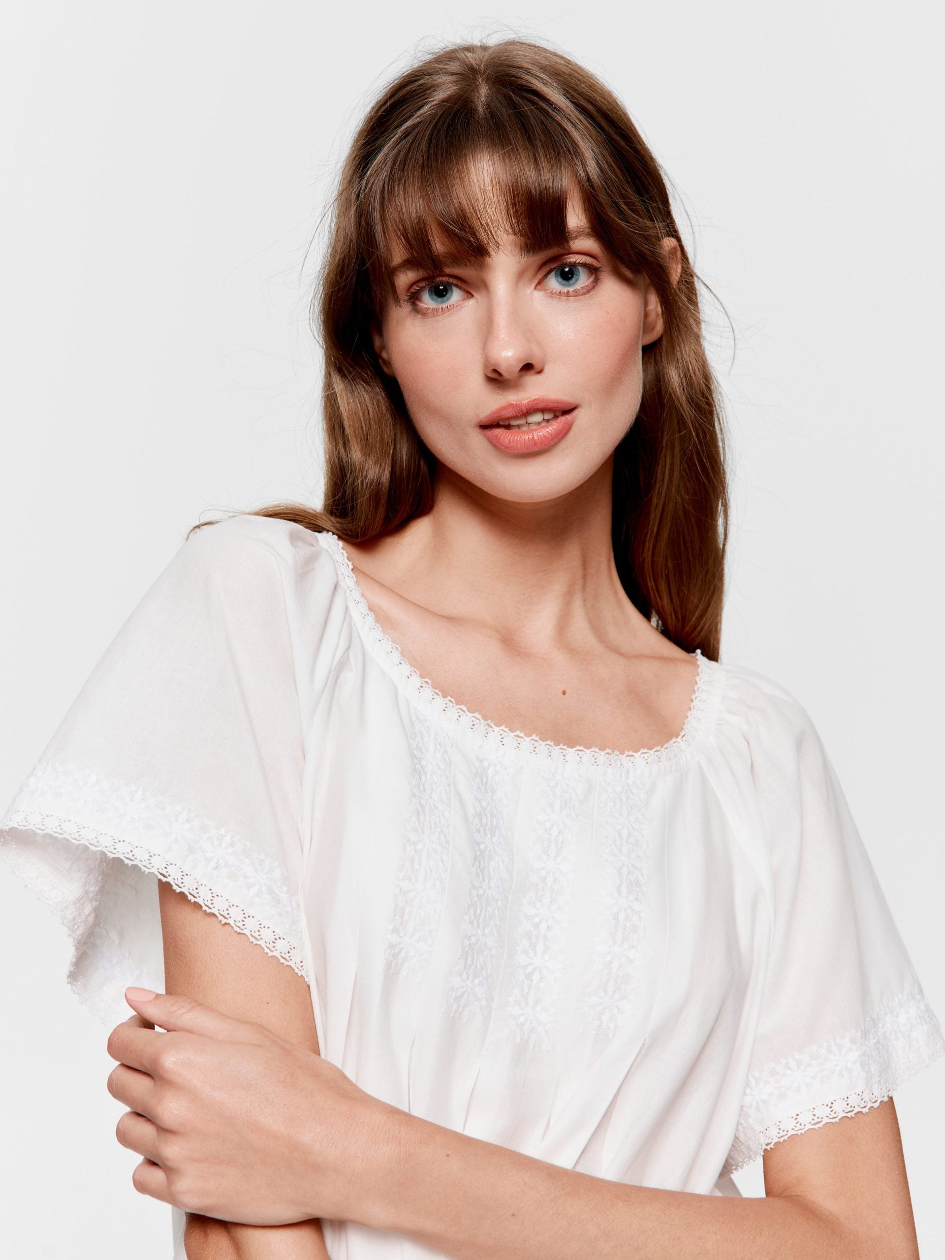 Edwardian Soft Cotton Nightie white