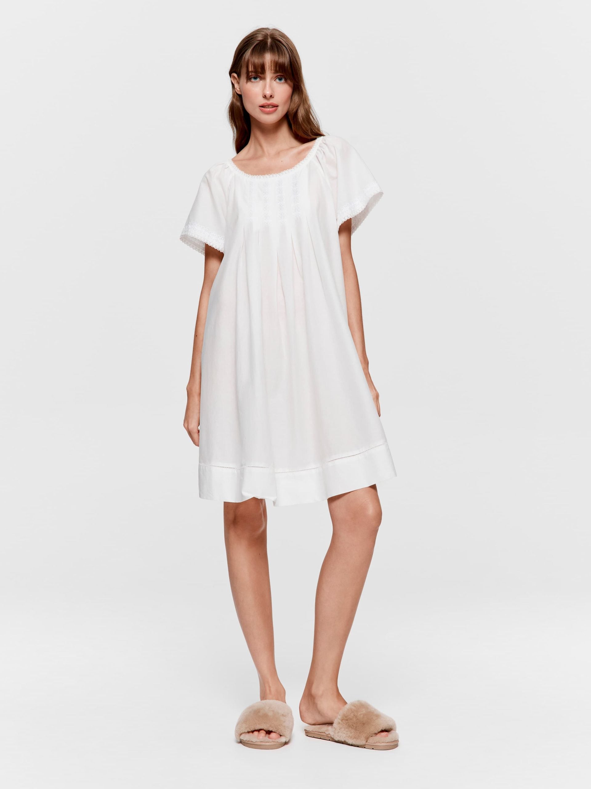 Edwardian Soft Cotton Nightie white