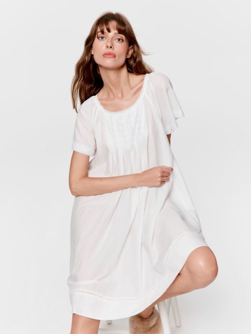 Edwardian Soft Cotton Nightie white
