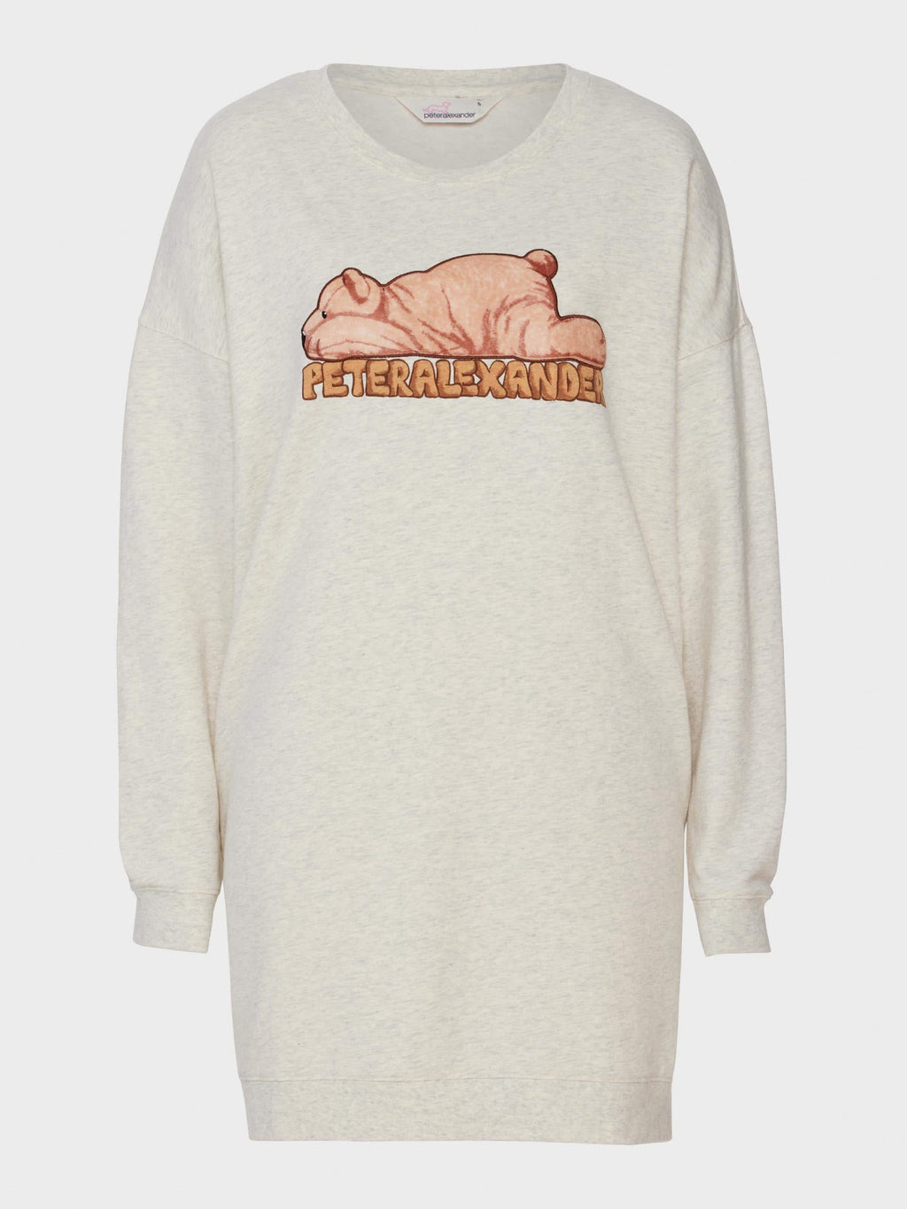 Bear Long Sleeve Sweater Nightie oatmeal