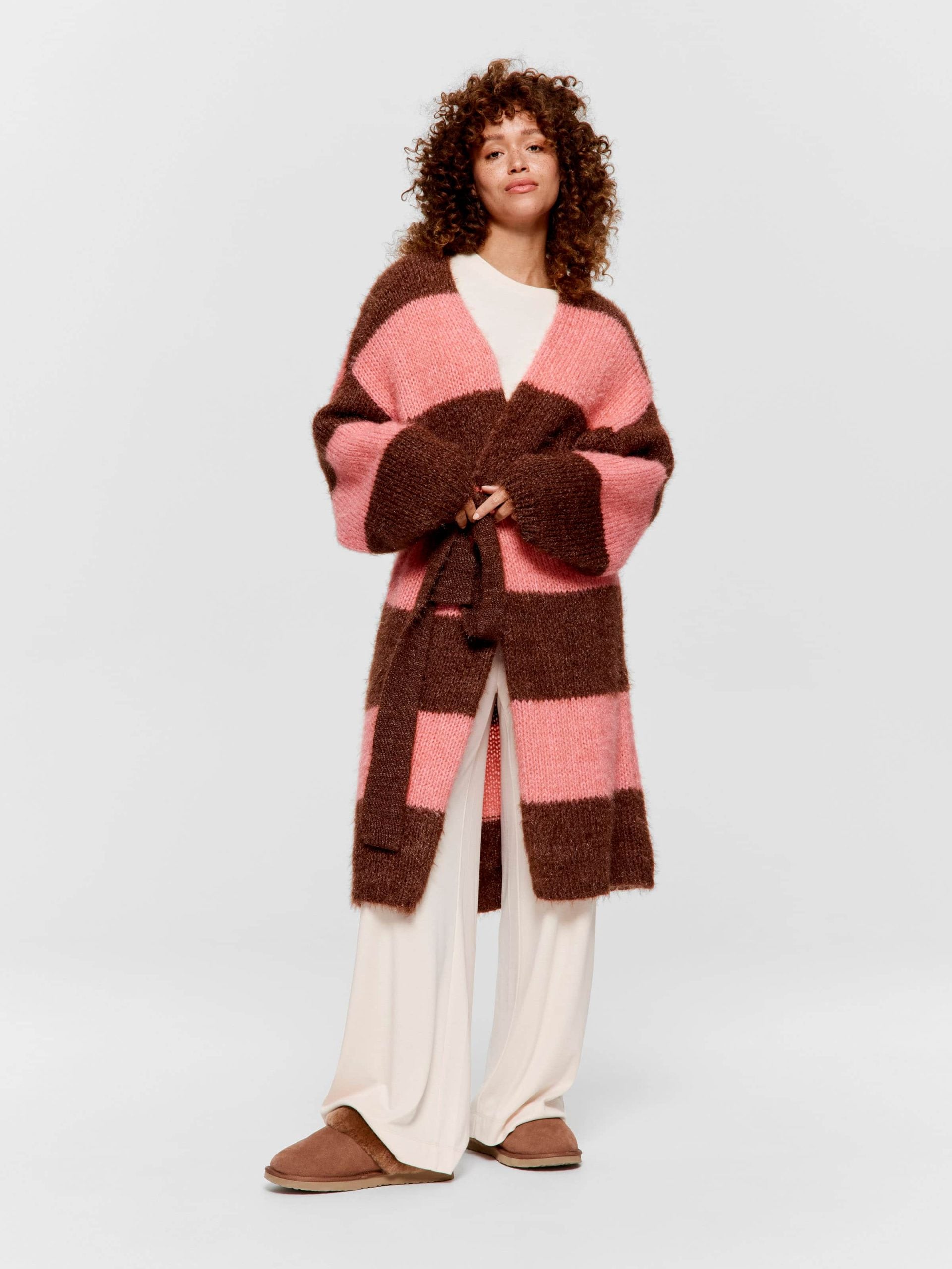 Chunky Stripe Knit Gown multi