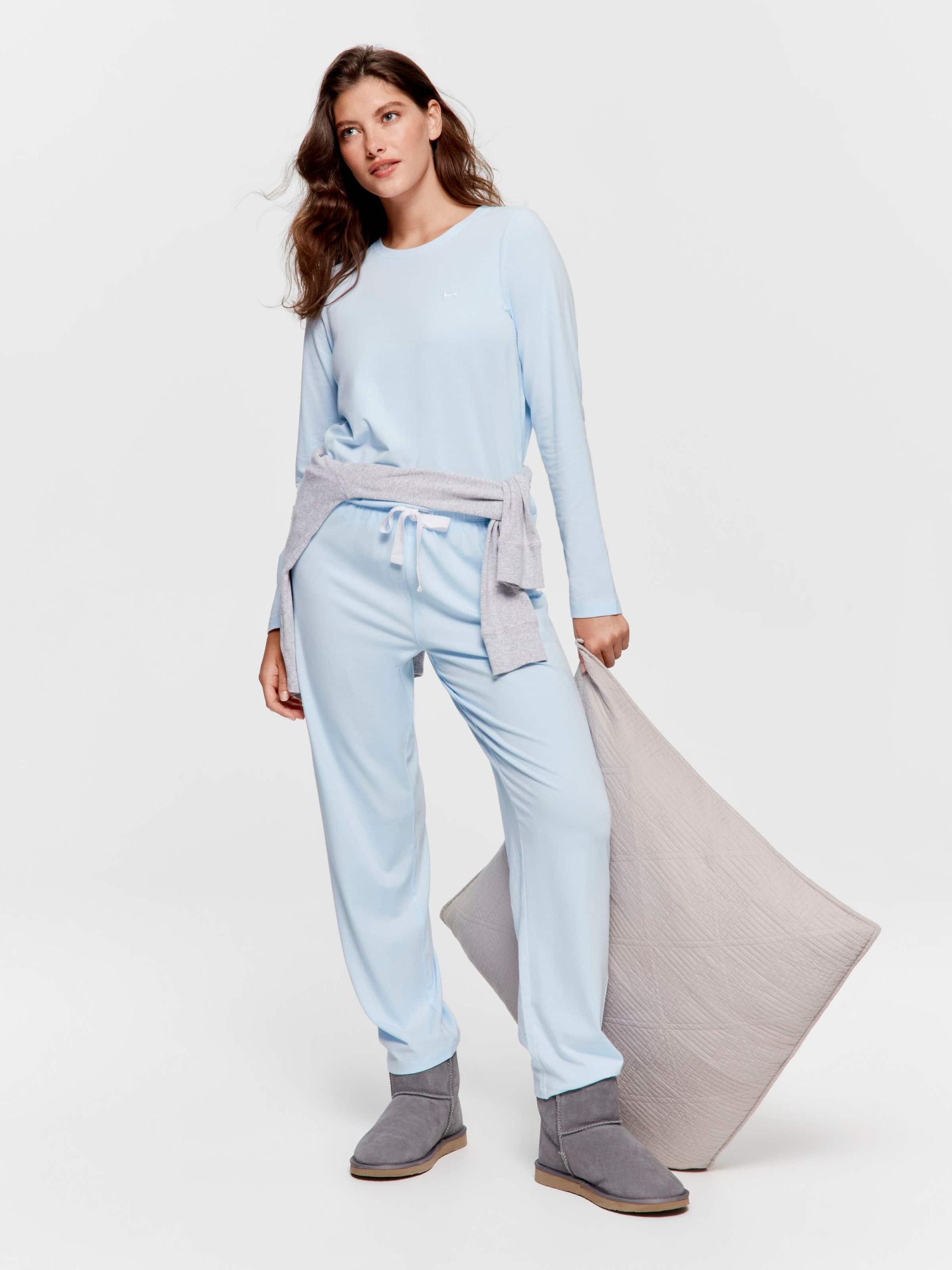 Pale Blue Straight Leg Pj Pant paleblue
